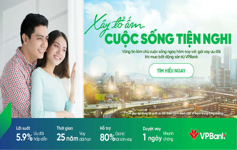 GÓI VAY MUA NHÀ VIETCOMBANK VỚI LÃI SUẤT TỪ 3 99 MỖI NĂM