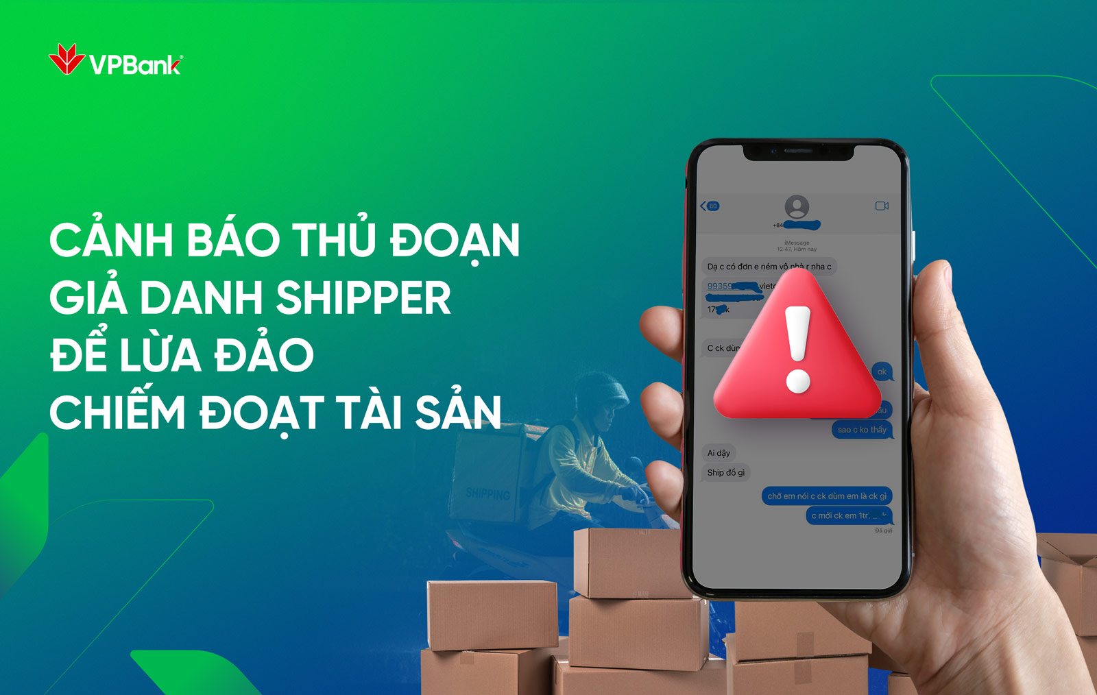 Cảnh báo thủ đoạn giả danh shipper để lừa đảo chiếm đoạt tài sản