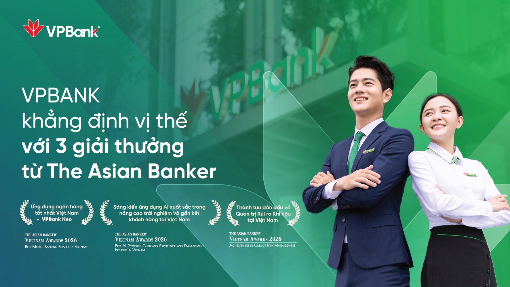 VPBank nhận 3 giải thưởng ngành ngân hàng tại giải thưởng The Asian Banker