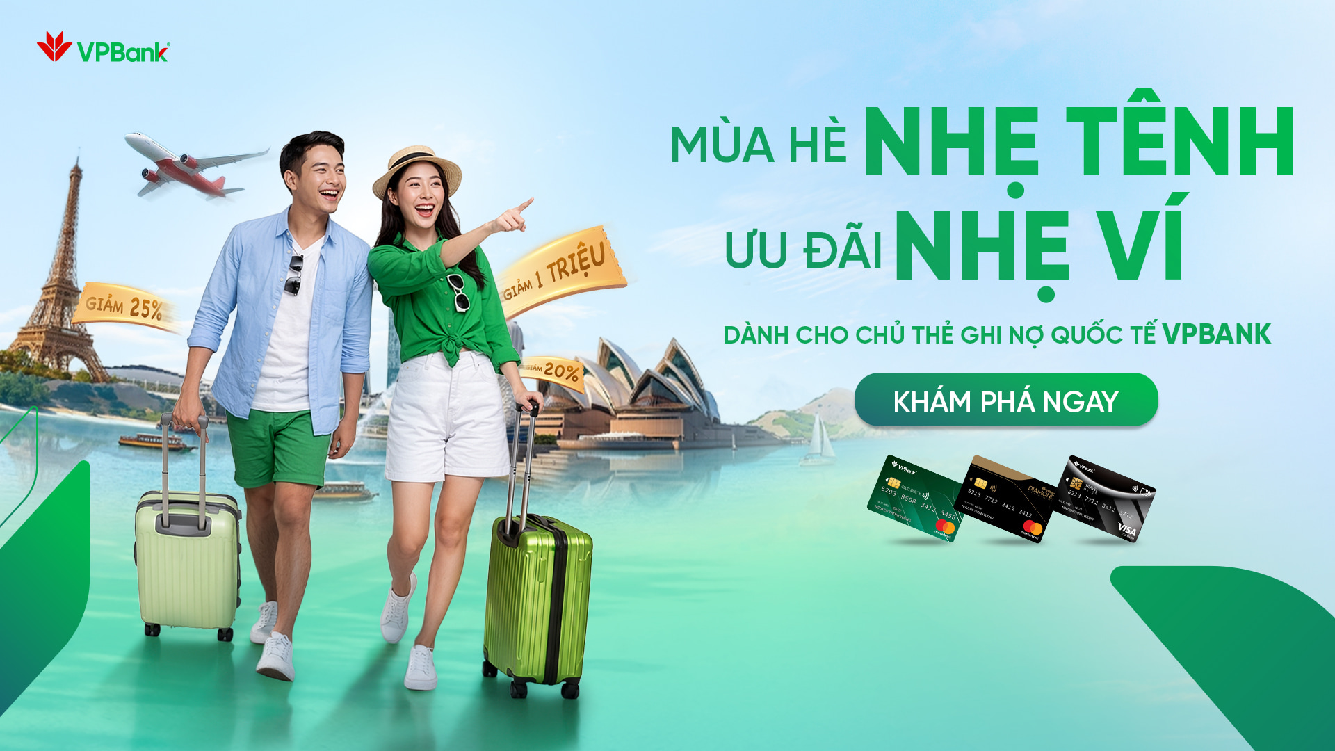 Ưu đãi du lịch hè cùng thẻ ghi nợ quốc tế VPBank