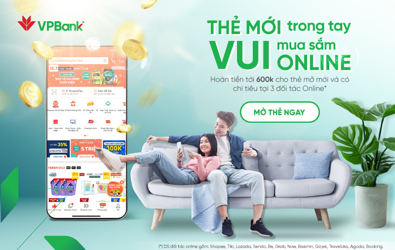 Cách hoàn tiền thẻ tín dụng VPbank và Cách lấy tiền hoàn the tín dụng VPbank Shopee