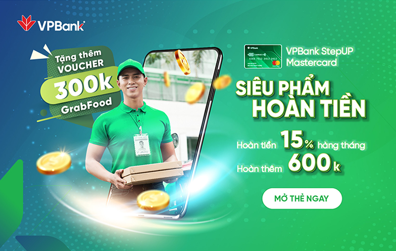 Ưu đãi khi mở thẻ tín dụng VPBank StepUp
