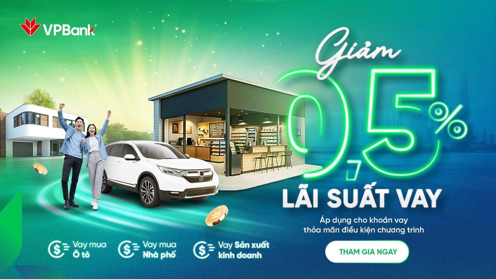 Giảm 0,5% lãi suất khoản vay dành cho khách hàng duy trì số dư tài khoản thanh toán tại VPBank