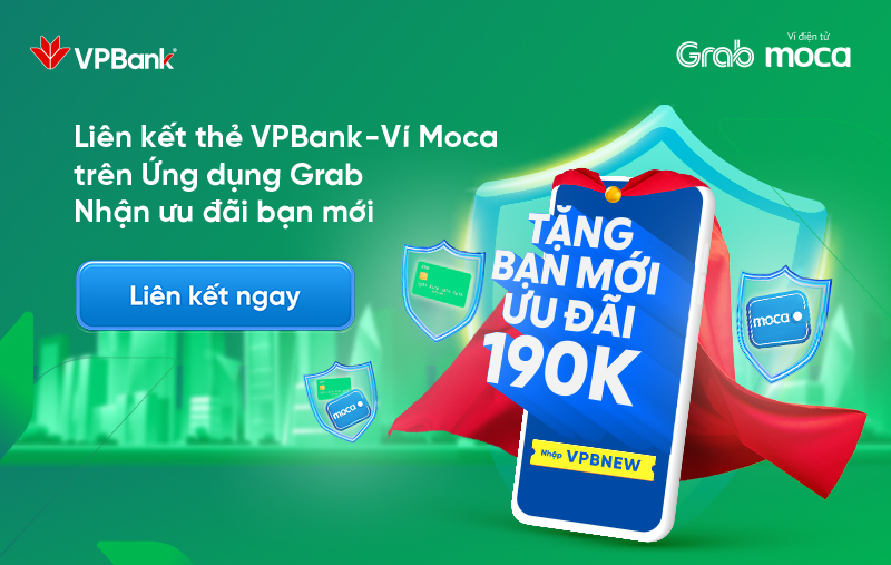 Liên minh VPBank & Grab tặng bạn bộ mã giảm giá cực xịn