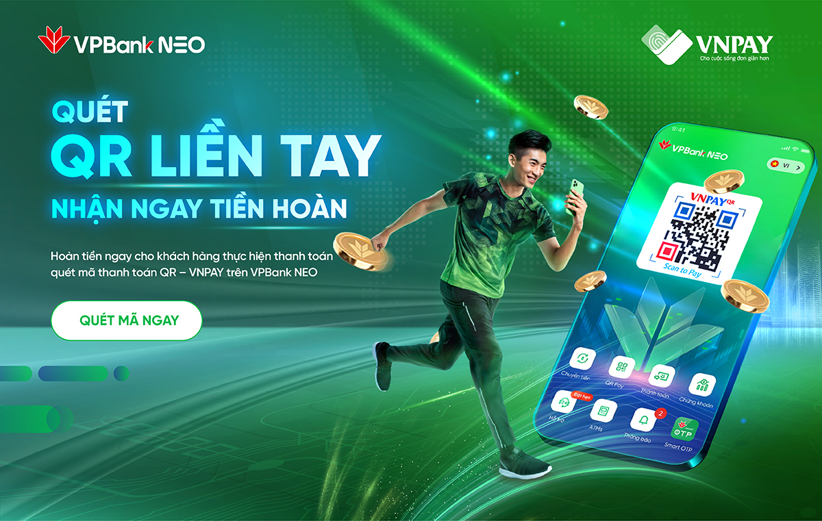 Thanh toán QR VNPay - Nhận ngay ưu đãi đến 20%