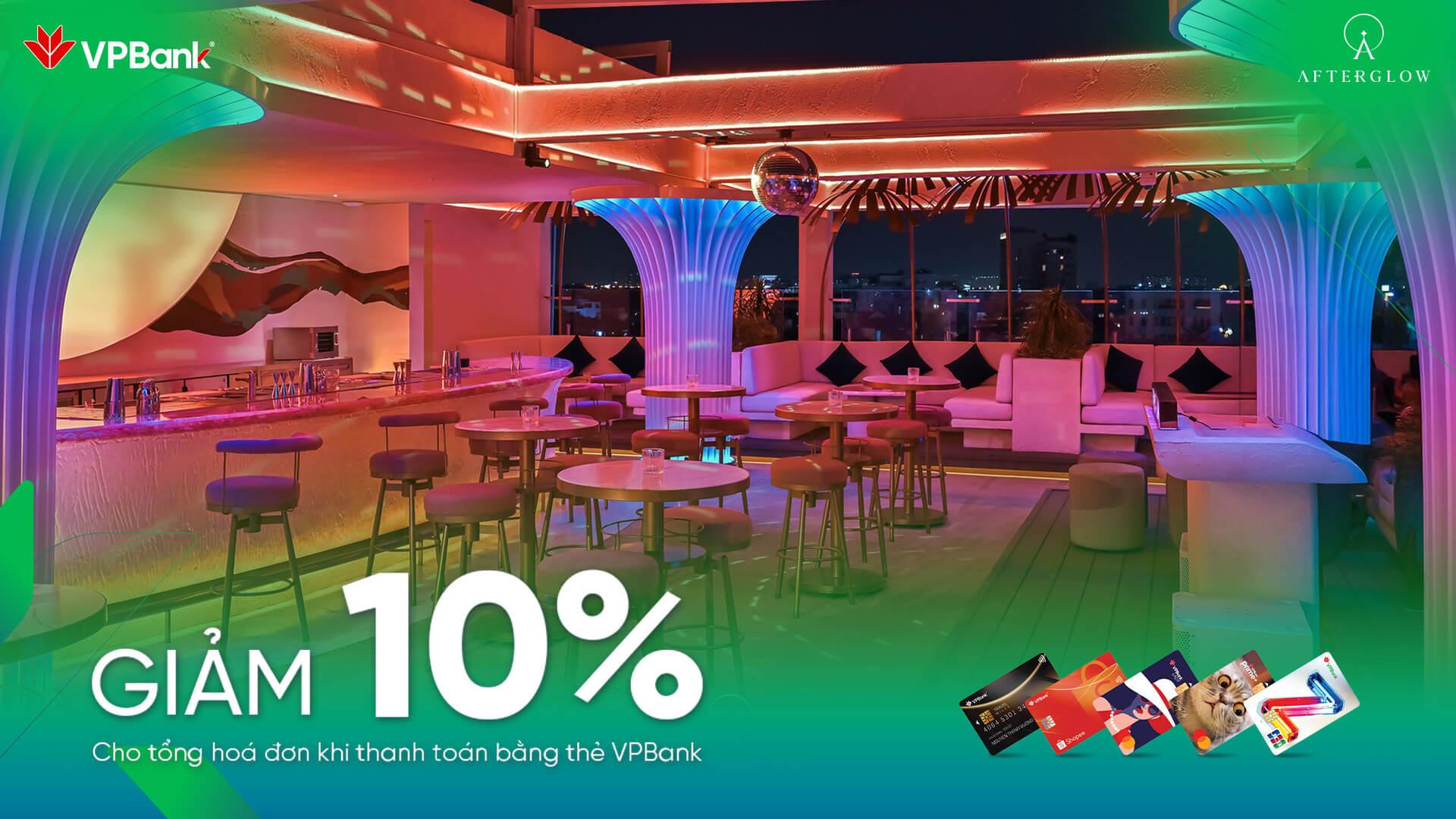 Ưu đãi chi tiêu thẻ VPBank tại After Flow Sky Bar