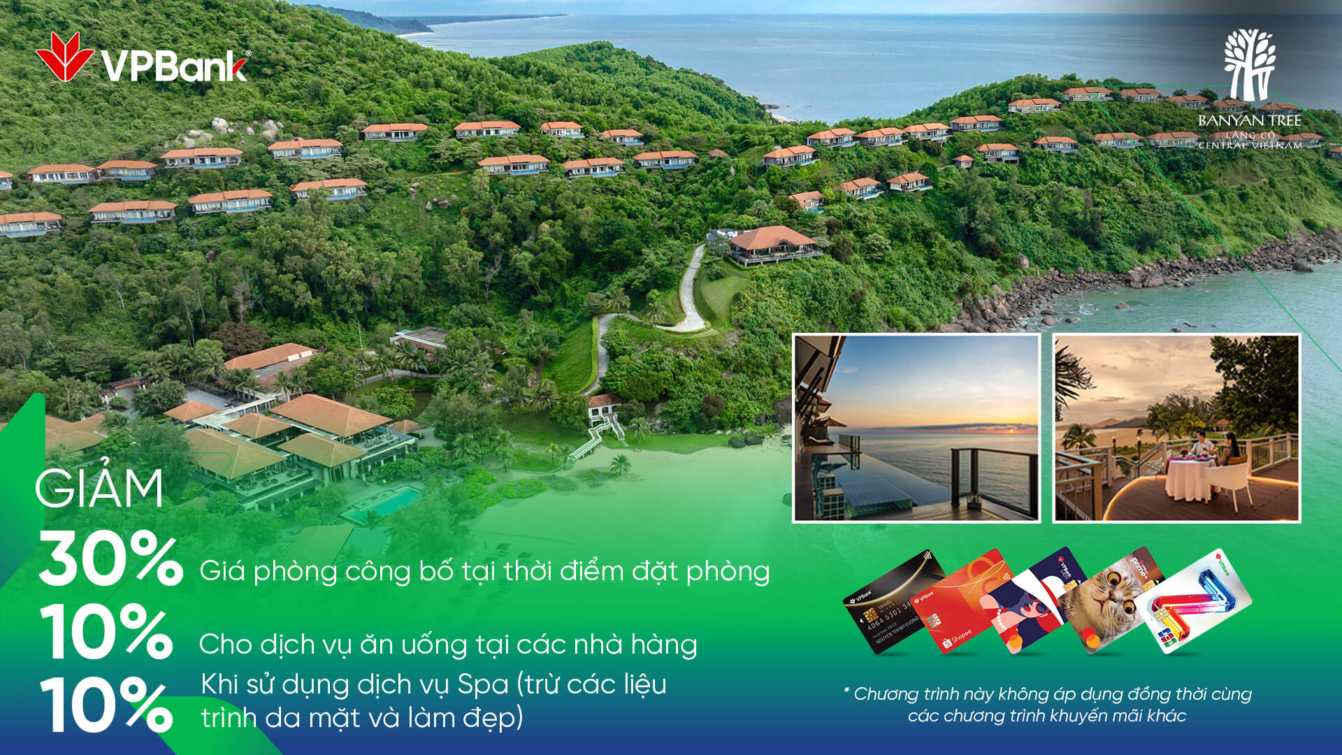 Ưu đãi nghỉ dưỡng đến 10% tại Banyan Tree Lăng Cô