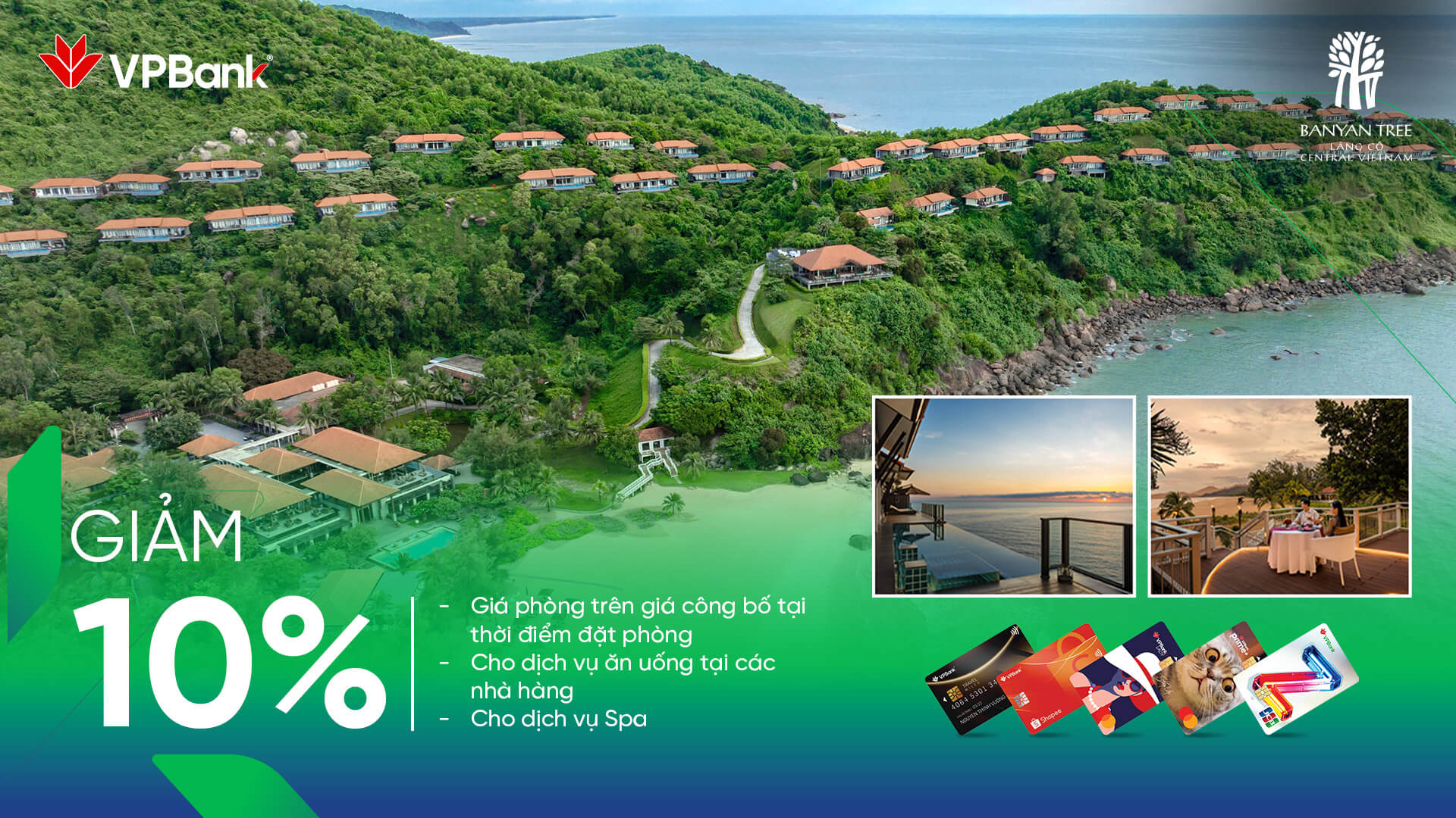 Ưu đãi nghỉ dưỡng đến 10% tại Banyan Tree Lăng Cô