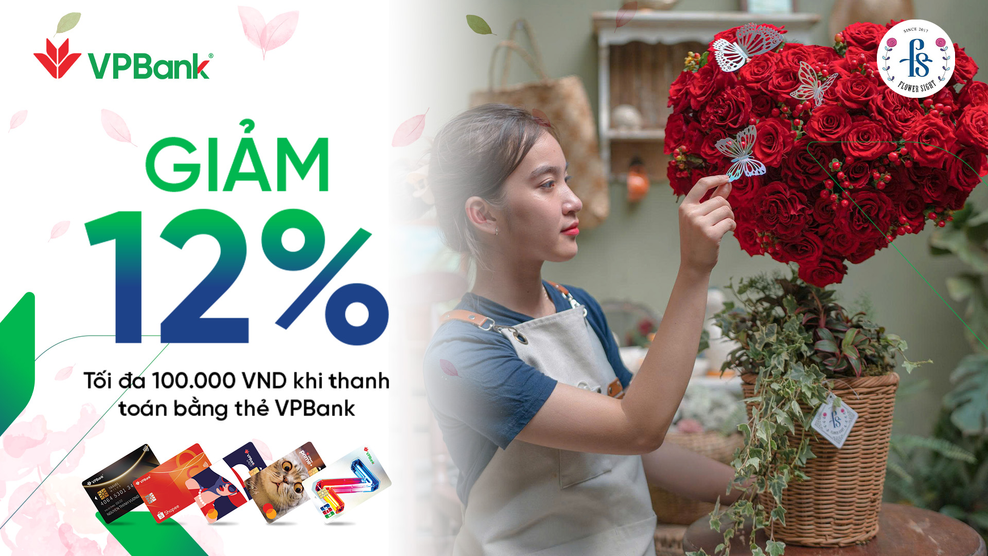Ưu đãi chi tiêu thẻ VPBank tại FlowerSight