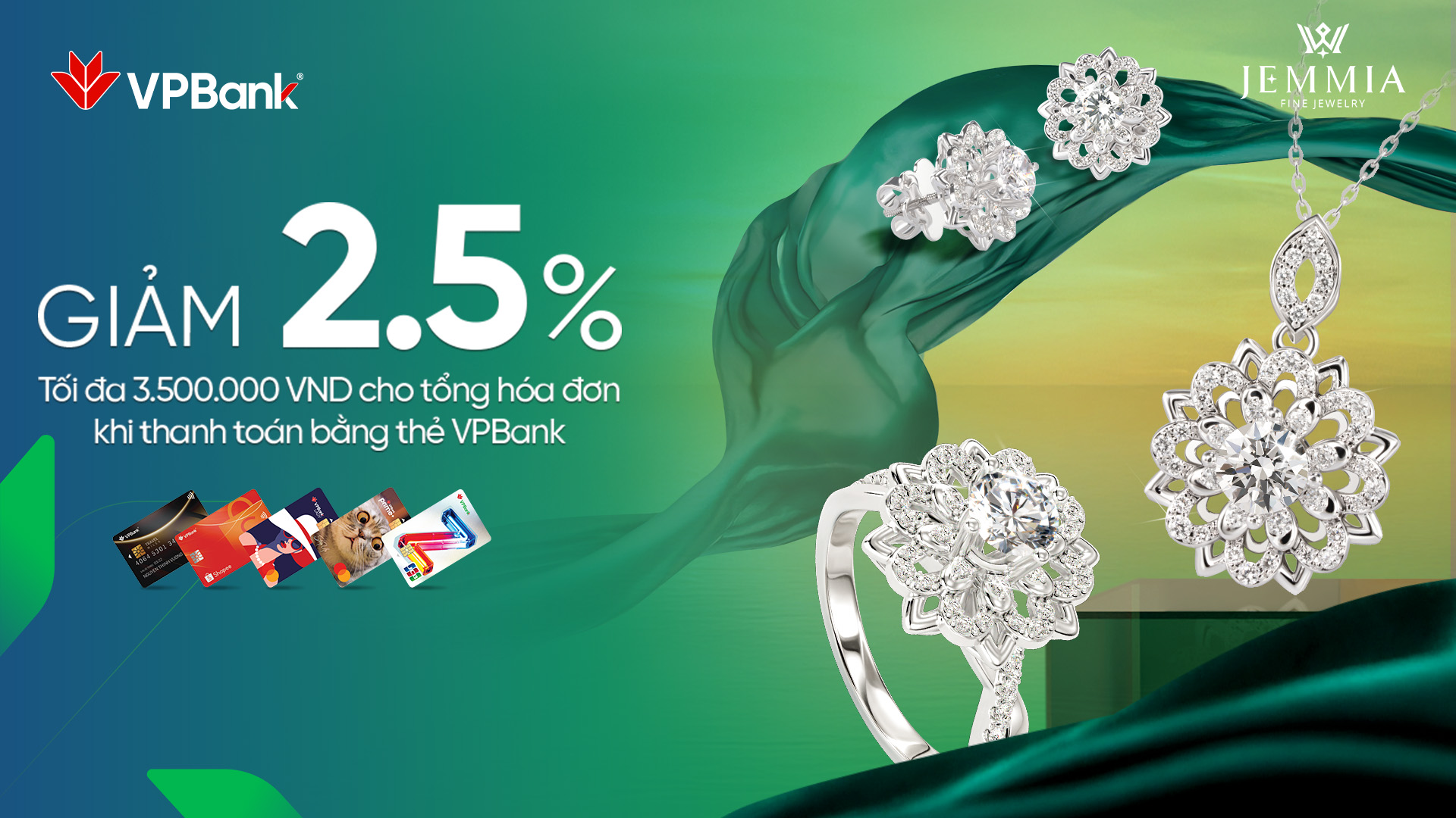 Ưu đãi mua sắm tại Jemmia cùng VPBank