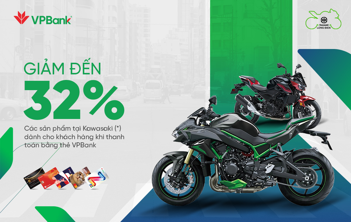 Ưu đãi đặc biệt dành cho khách hàng là chủ thẻ của VPBank tại Kawasaki Long Biên