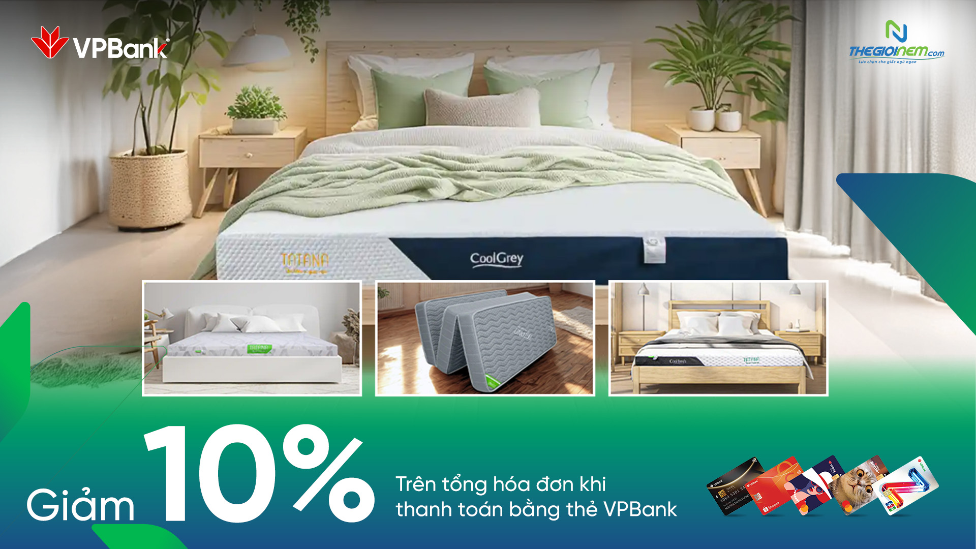 Ưu đãi chi tiêu thẻ VPBank tại Thế Giới Nệm