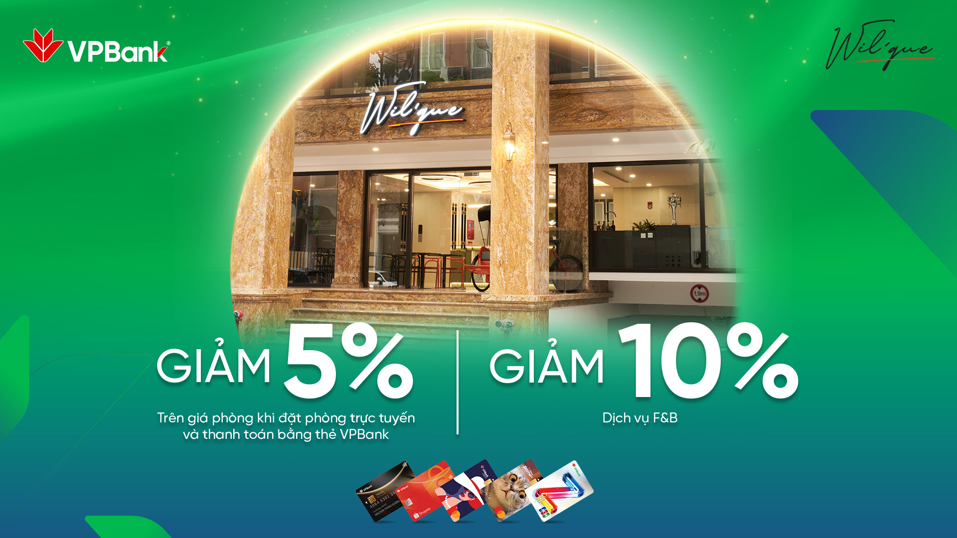 Trải nghiệm ưu đãi đến 10% tại Wil'que Cua Bac Hotel