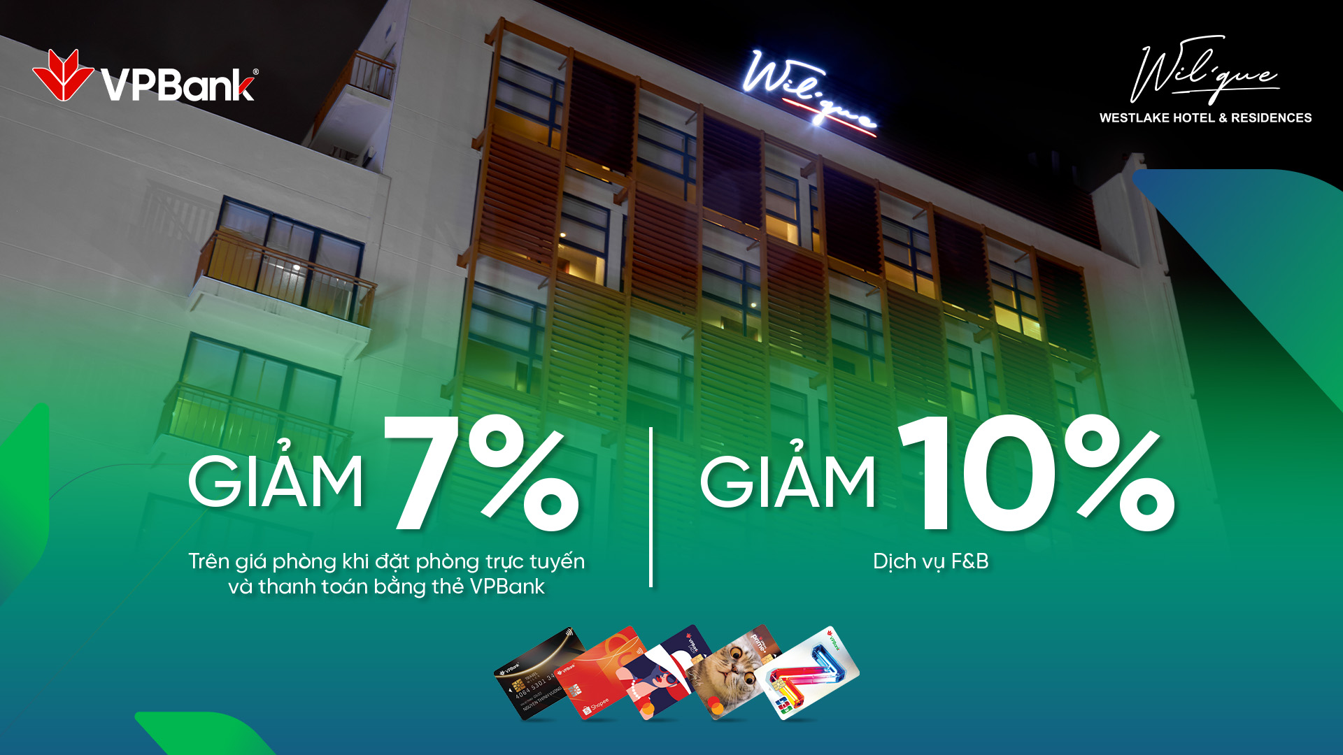 Trải nghiệm ưu đãi đến 10% tại Wil'que Westlake Hotel & Residences