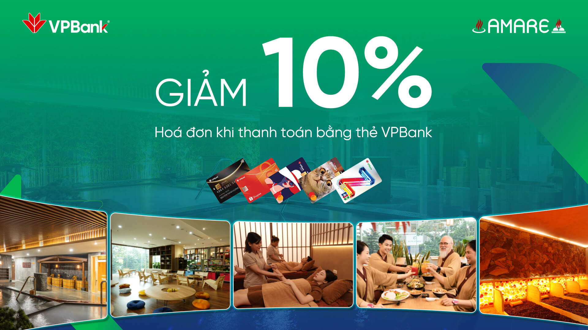 Ưu đãi chi tiêu thẻ VPBank tại AMARE ONSEN & JJIMJILBANG