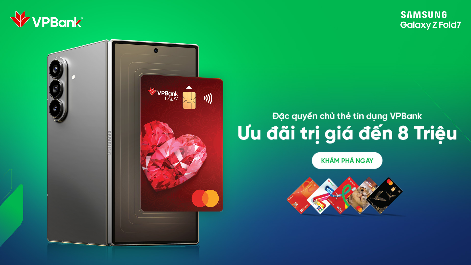 "Gập mở dấu ấn thịnh vượng" – Giảm đến 8 triệu khi mua Samsung Galaxy Z Fold7 & Z Flip7 series cùng thẻ tín dụng VPBank tại Samsung
