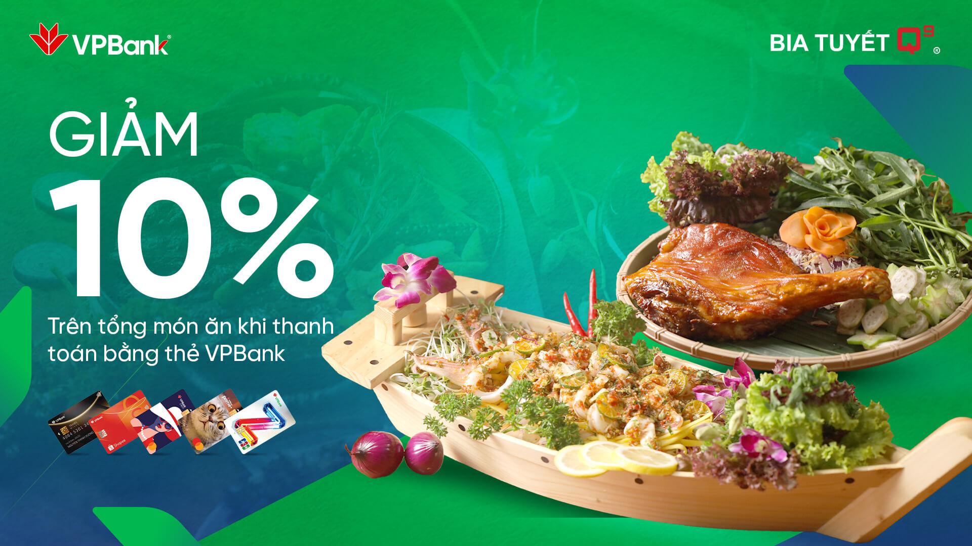Ưu đãi chi tiêu thẻ VPBank tại Bia Tuyết Q9