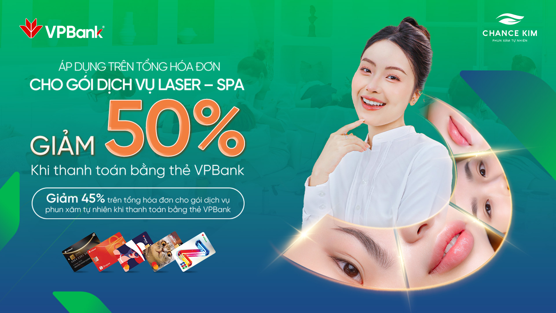 Ưu đãi chi tiêu thẻ VPBank tại Chance Kim Brows