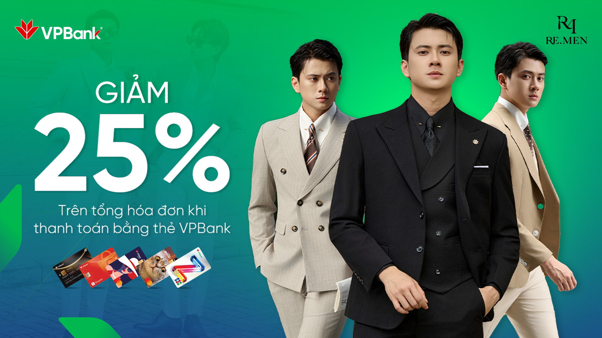 Ưu đãi chi tiêu thẻ VPBank tại RE.MEN