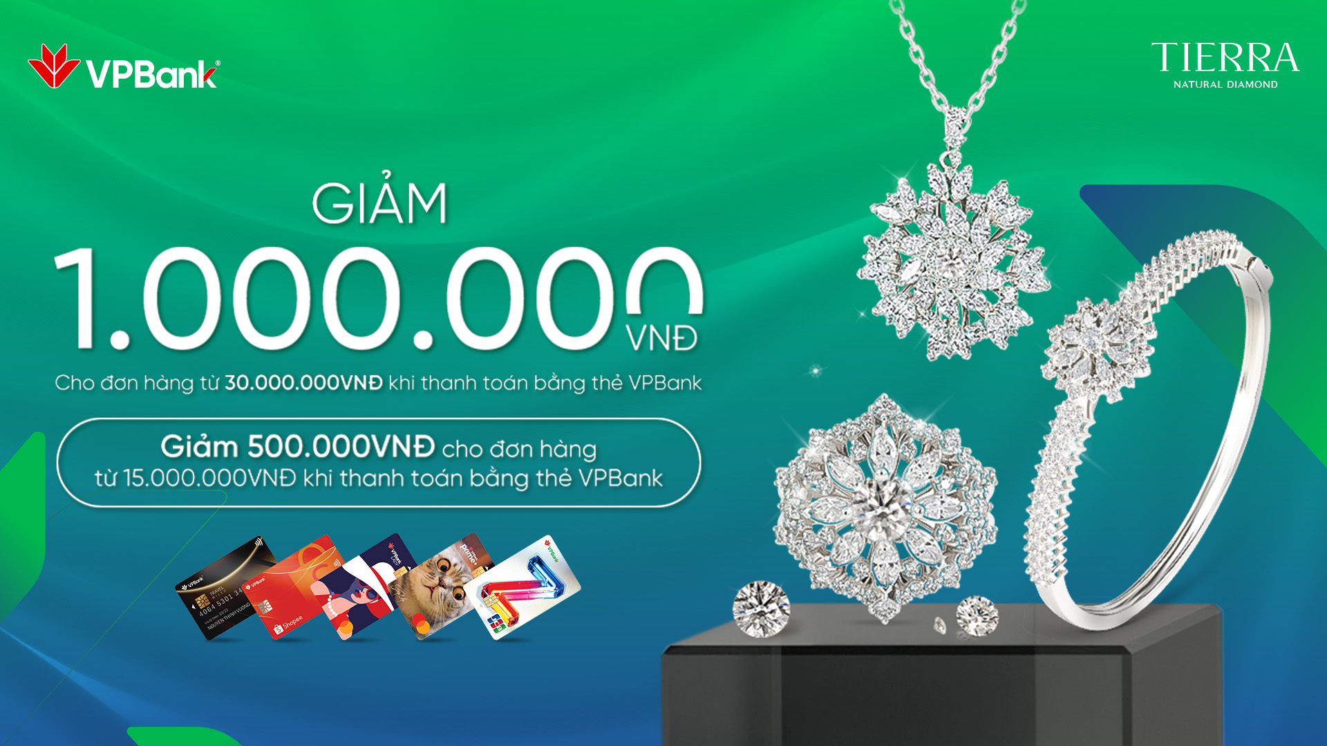 Ưu đãi chi tiêu thẻ VPBank tại Tierra Diamond