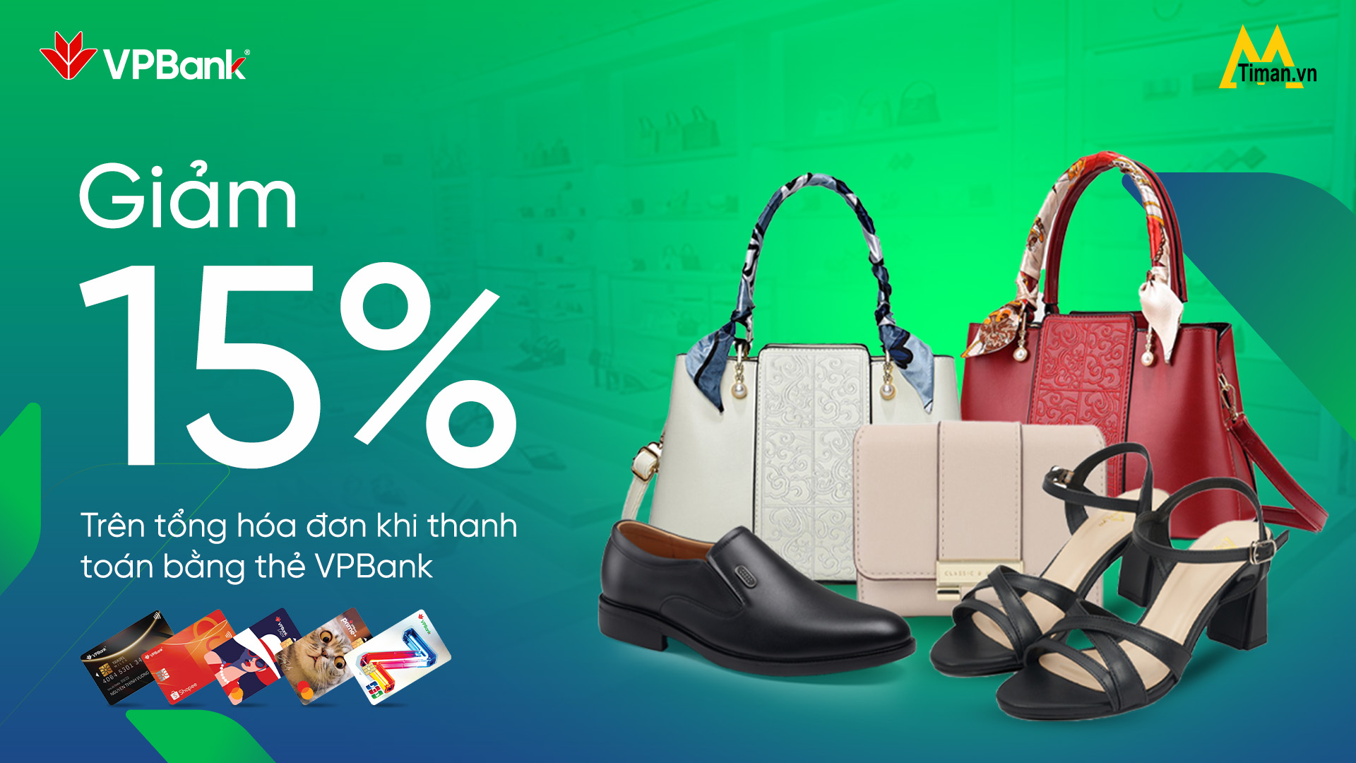 Ưu đãi chi tiêu thẻ VPBank tại TIMAN.VN