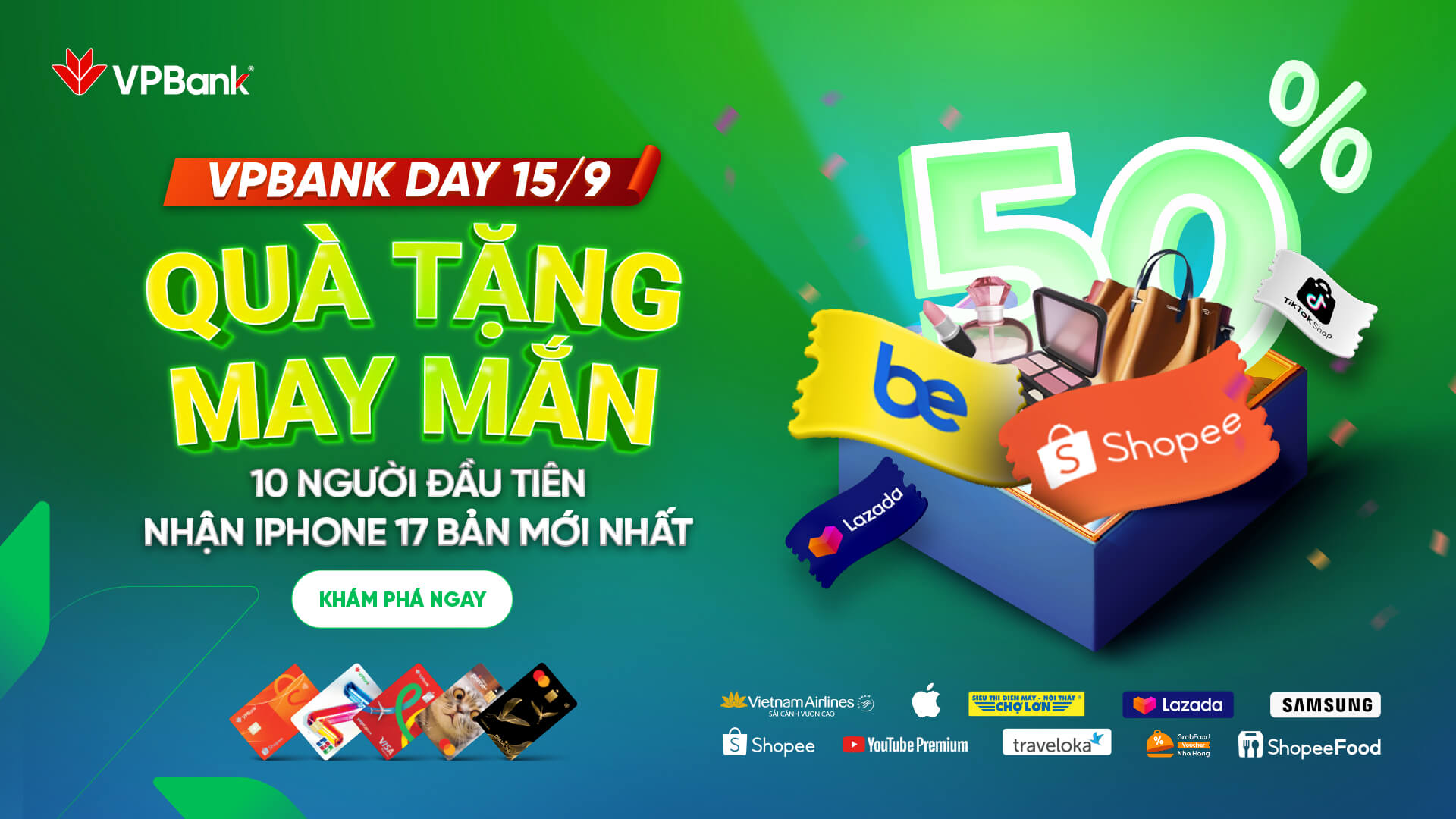 VPBank Day - Ưu đãi sốc ngày 15 hàng tháng