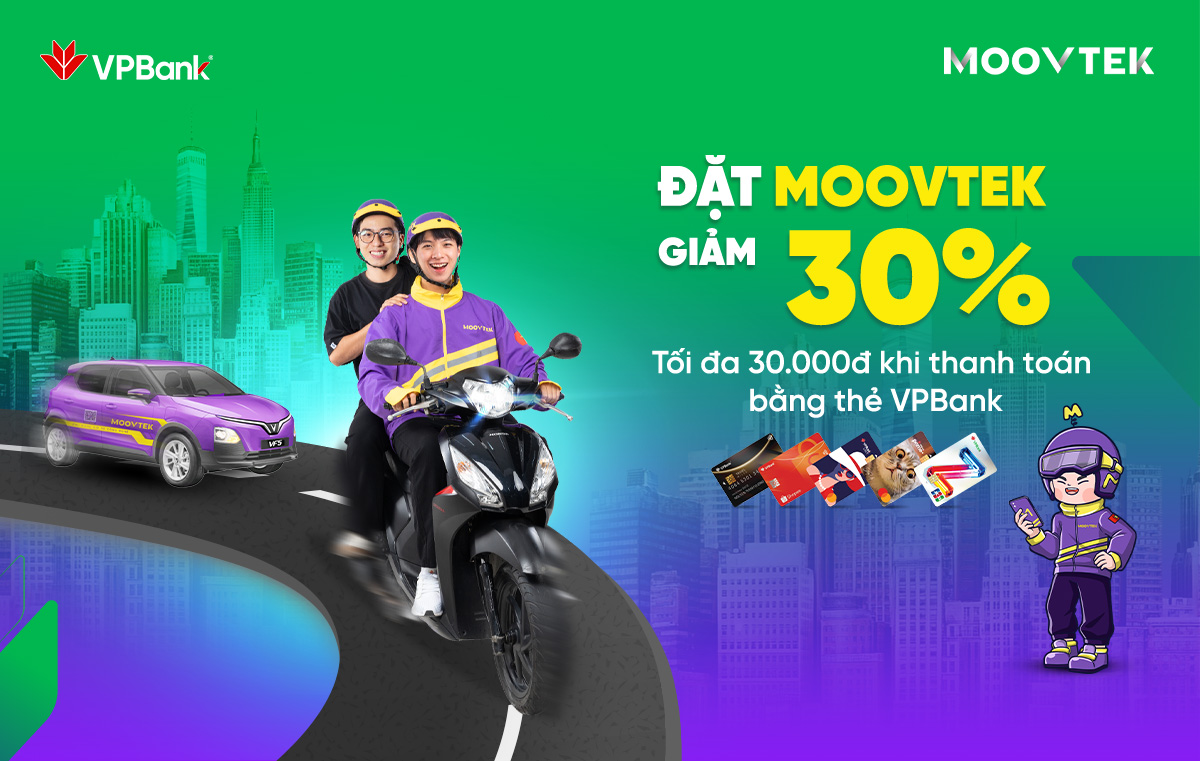 Ưu đãi chi tiêu thẻ VPBank tại MOOVTEK