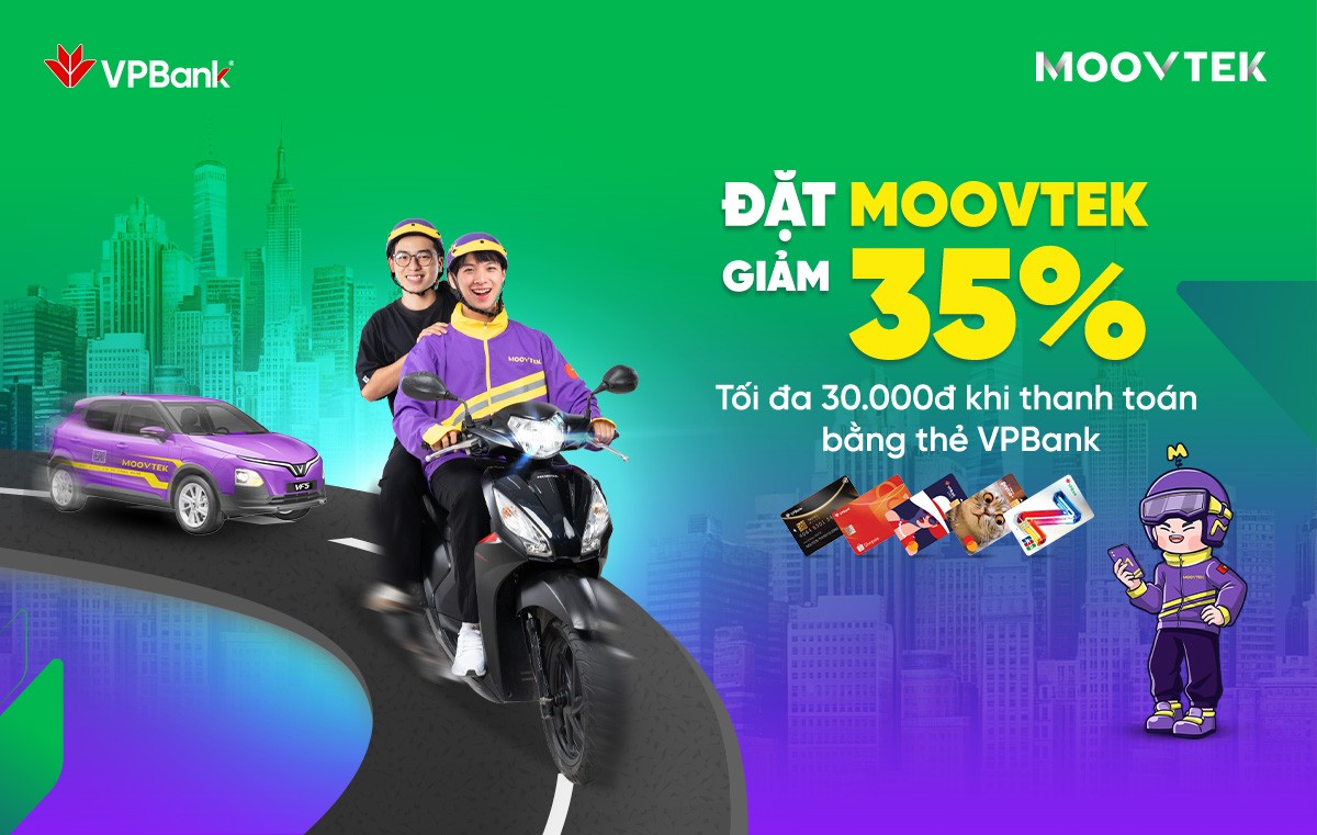 Ưu đãi chi tiêu thẻ VPBank tại MOOVTEK