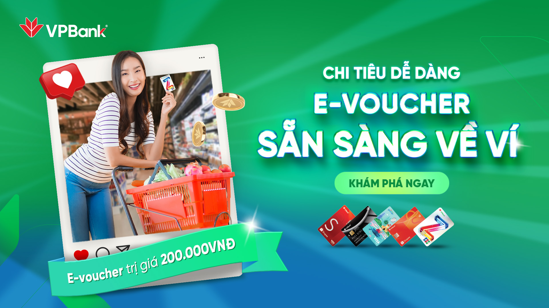 Thử thách chi tiêu cùng thẻ tín dụng VISA & JCB VPBank năm 2025