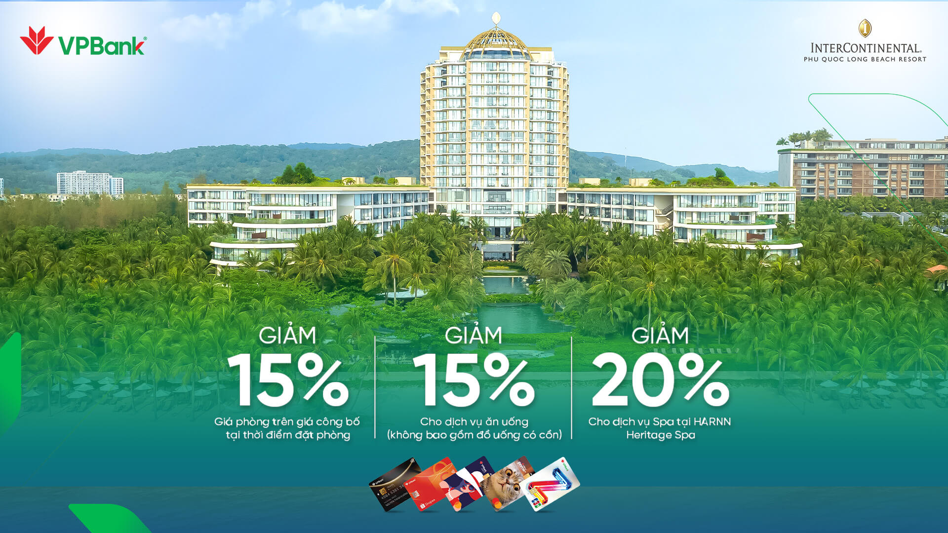 Ưu đãi chi tiêu thẻ VPBank đến 20% tại InterContinental Phu Quoc Long Beach Resort