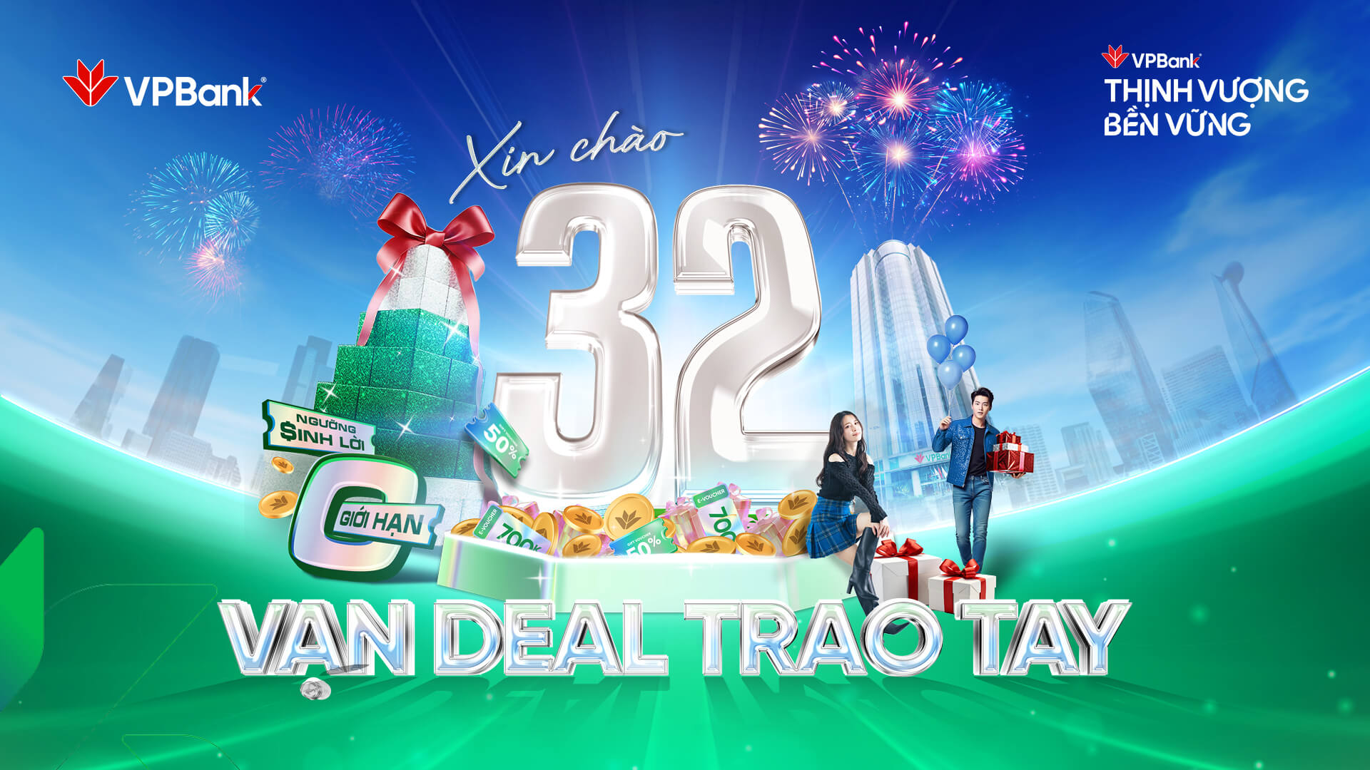Xin chào 32! Vạn deal trao tay