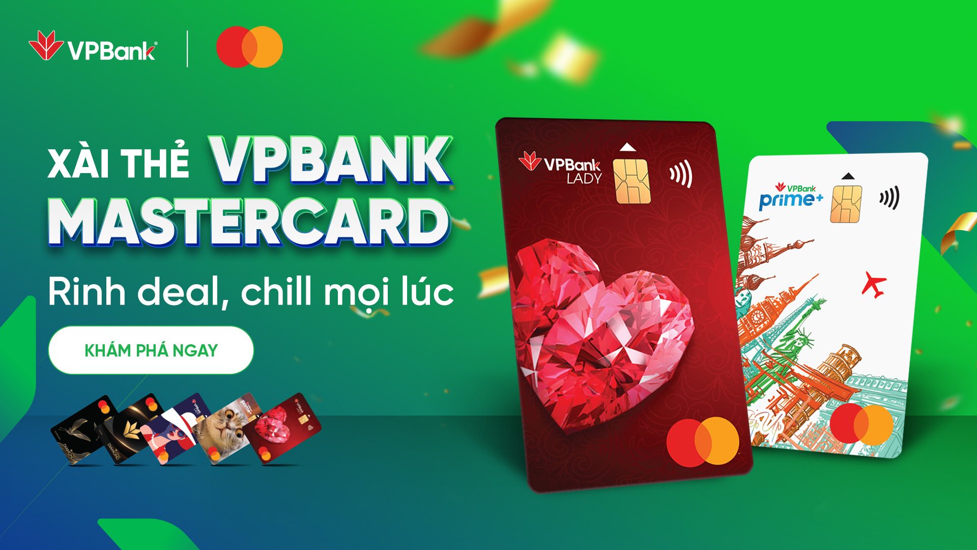 Xài thẻ tín dụng VPBank Mastercard - Chill mọi lúc