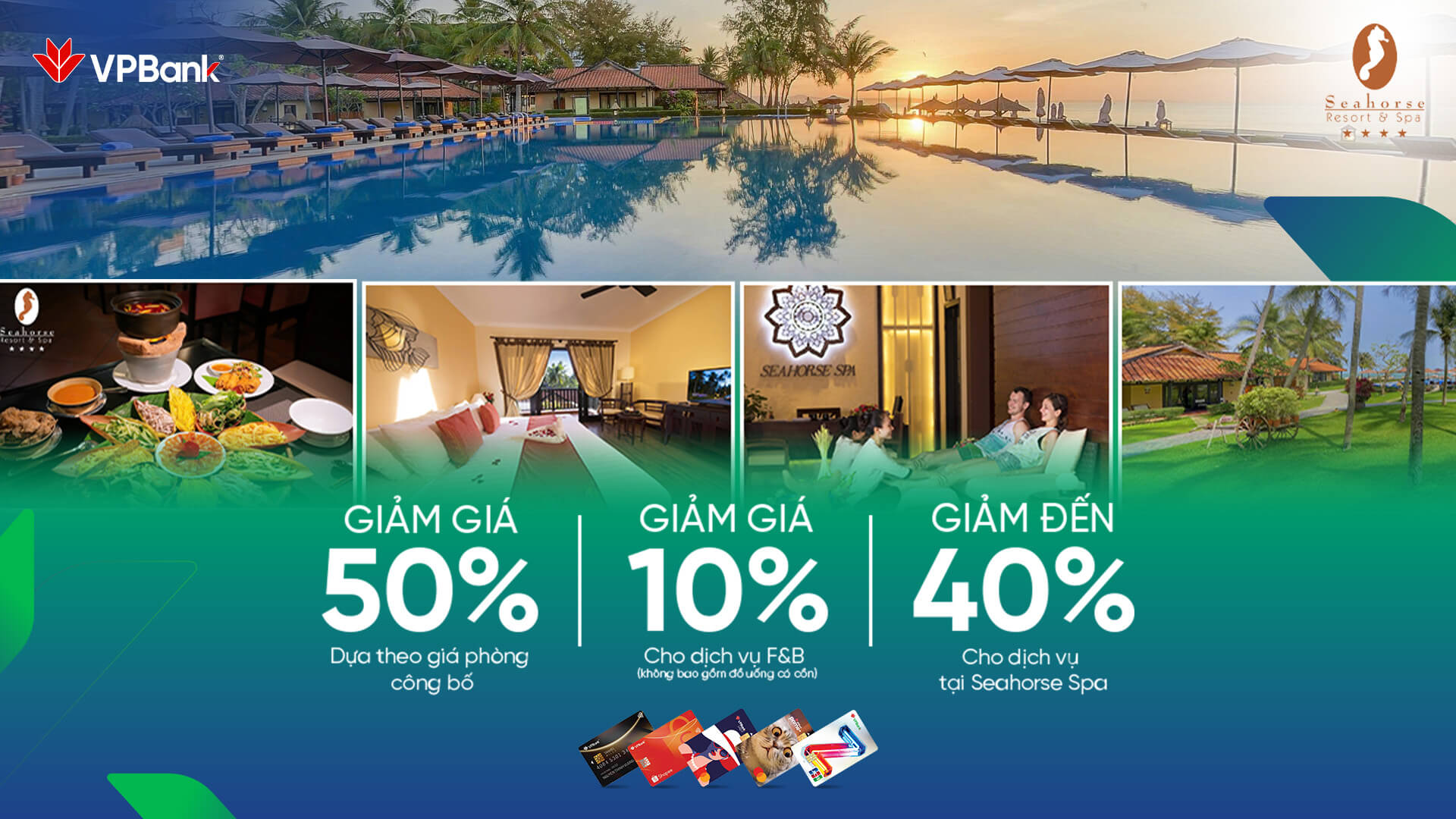 Ưu đãi đặc quyền lên đến 50% tại Seahorse Resort & Spa