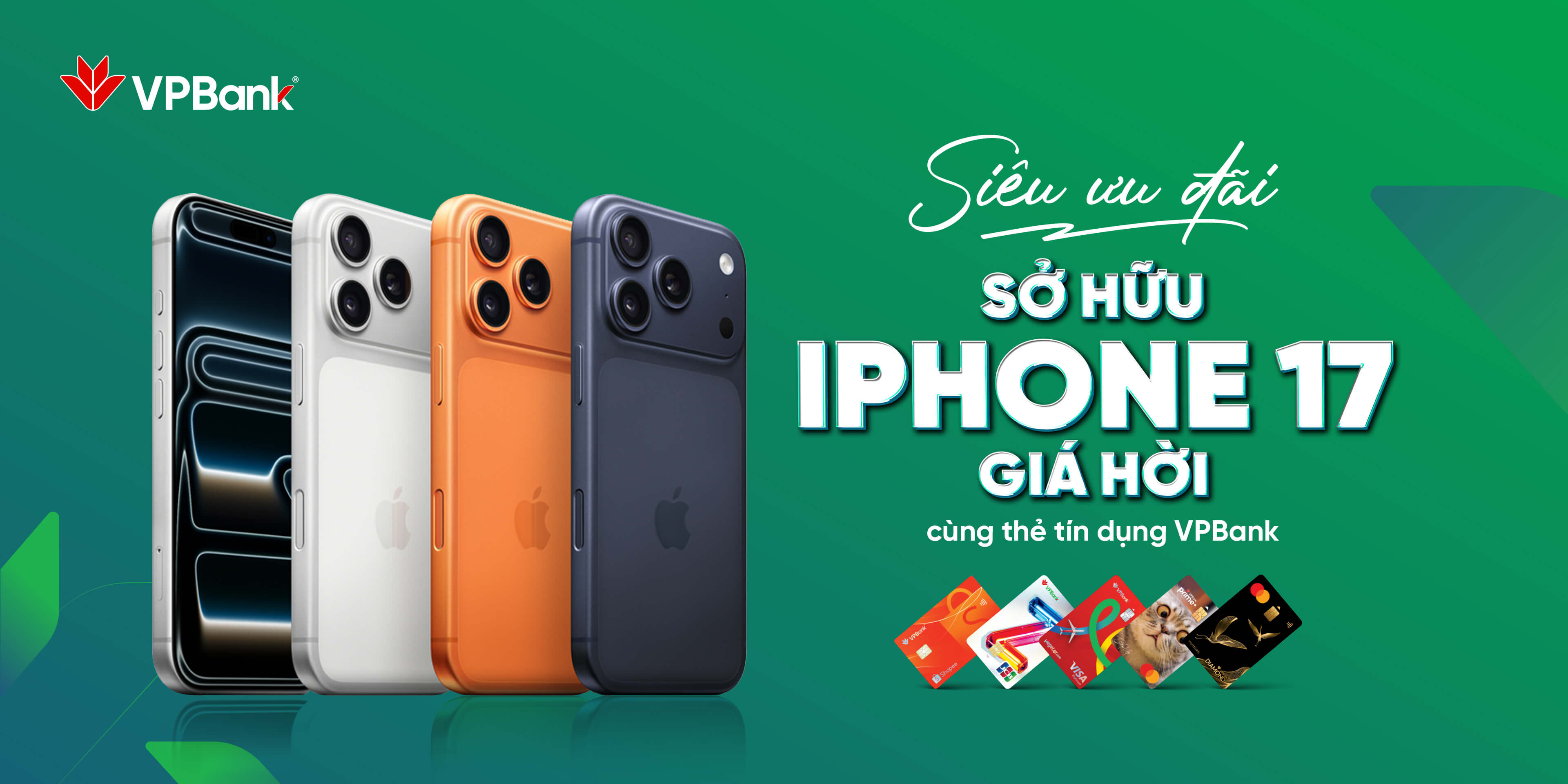 Săn iPhone 17 giá siêu hời cùng thẻ tín dụng VPBank