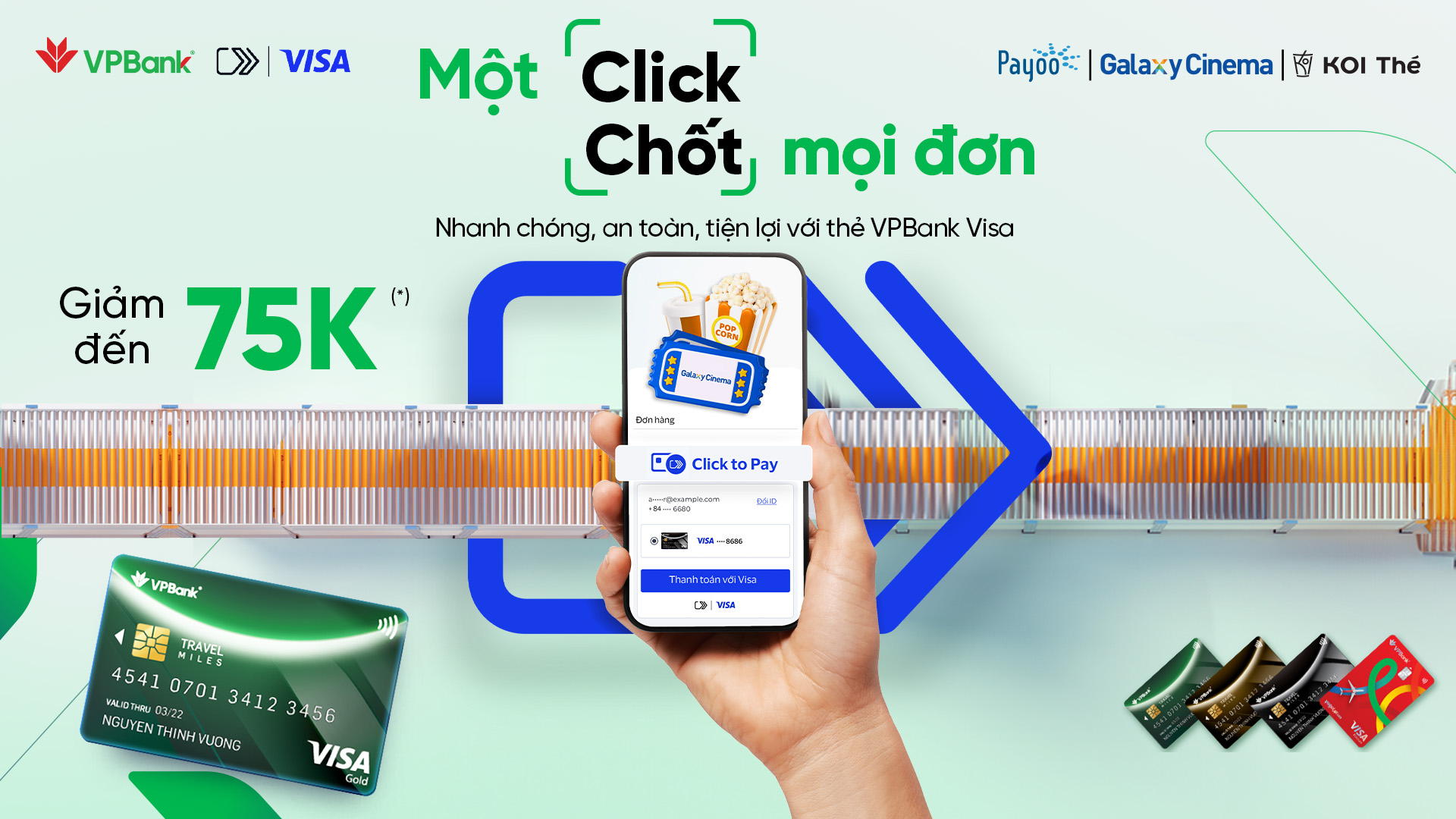 Click to Pay: Ưu đãi độc quyền cùng thẻ tín dụng VPBank Visa