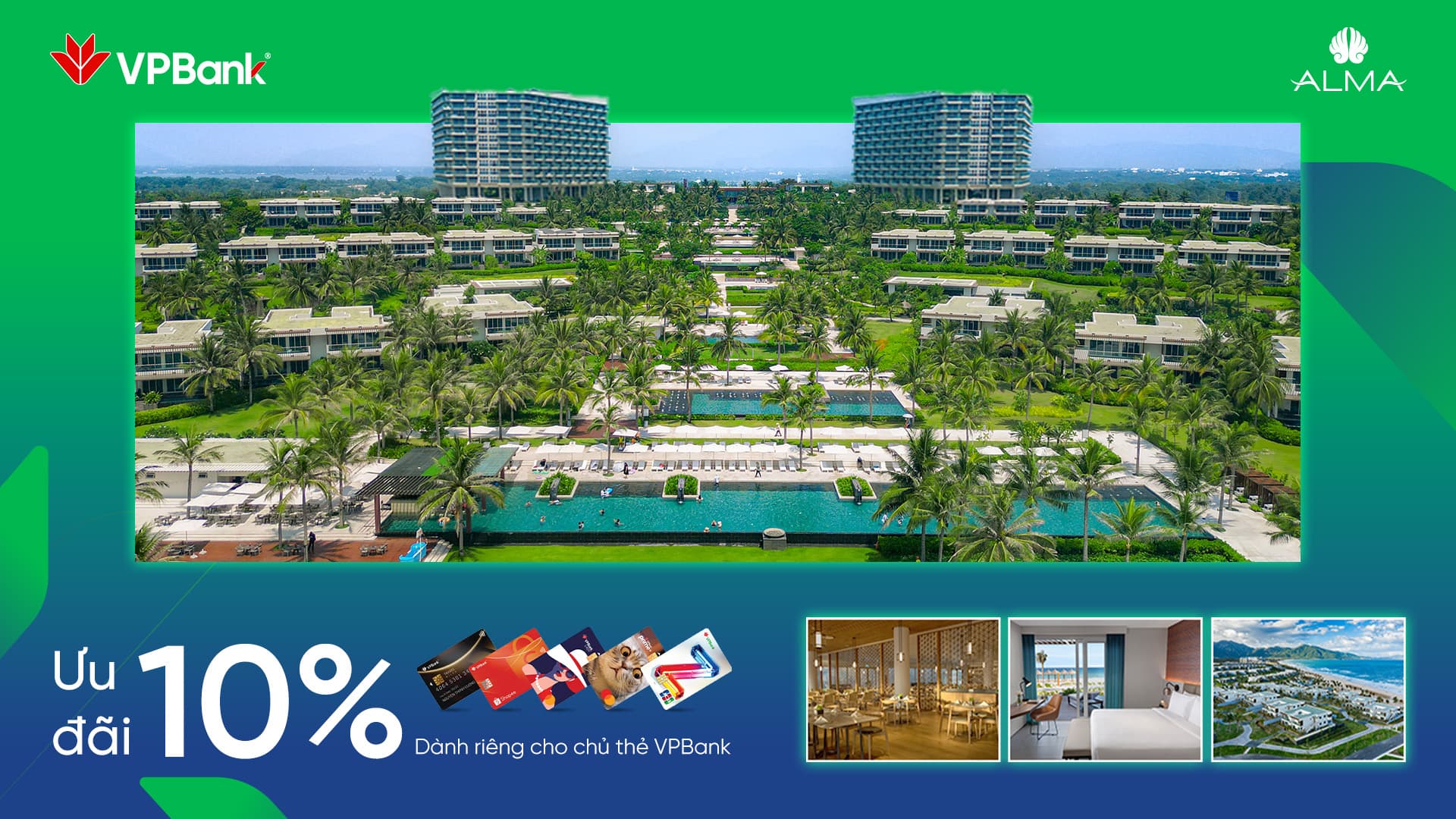 Alma Resort Cam Ranh: Ưu đãi 10% dành riêng cho chủ thẻ VPBank