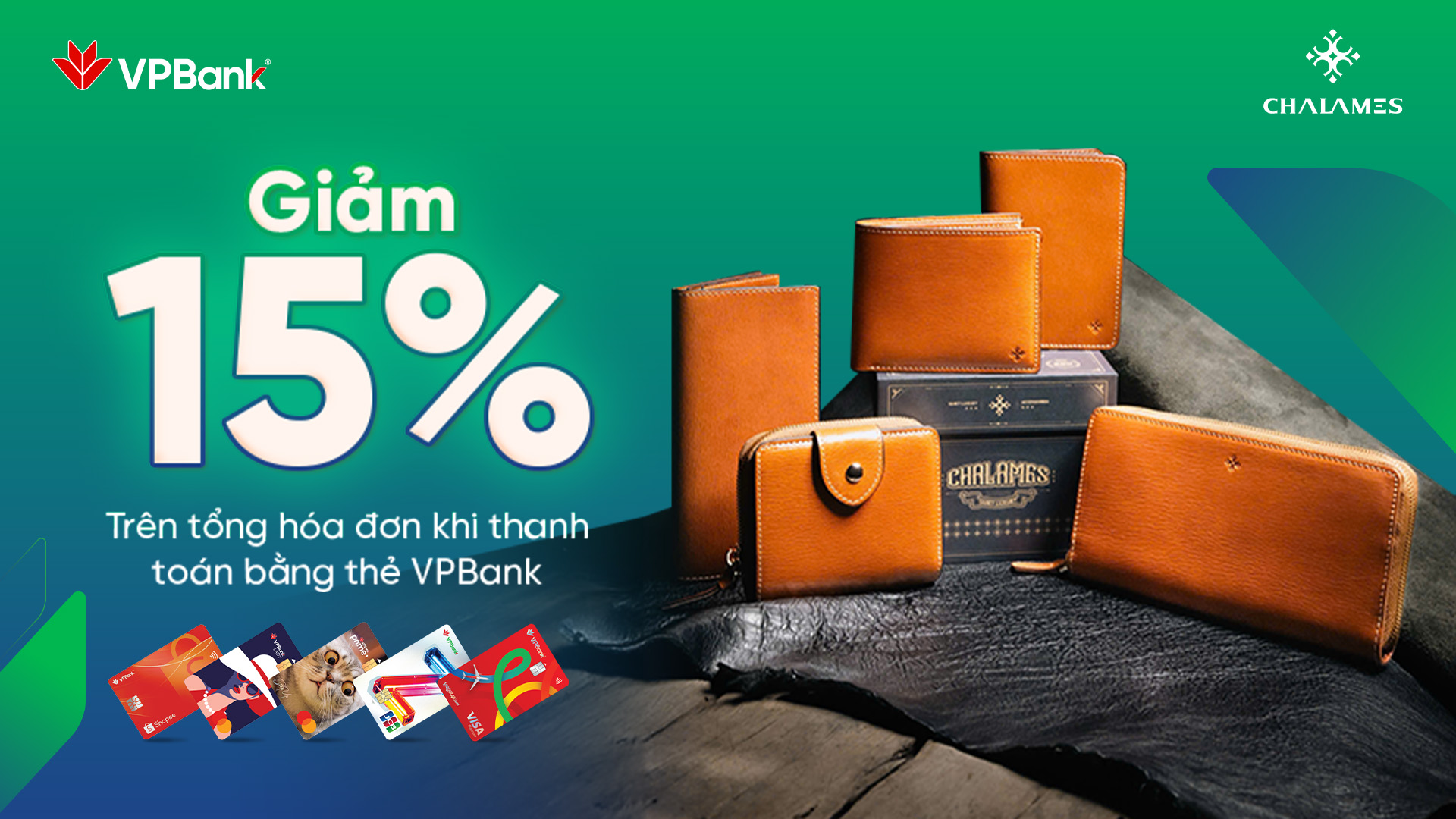 Ưu đãi chi tiêu thẻ VPBank tại Chalames - Thế Giới Da