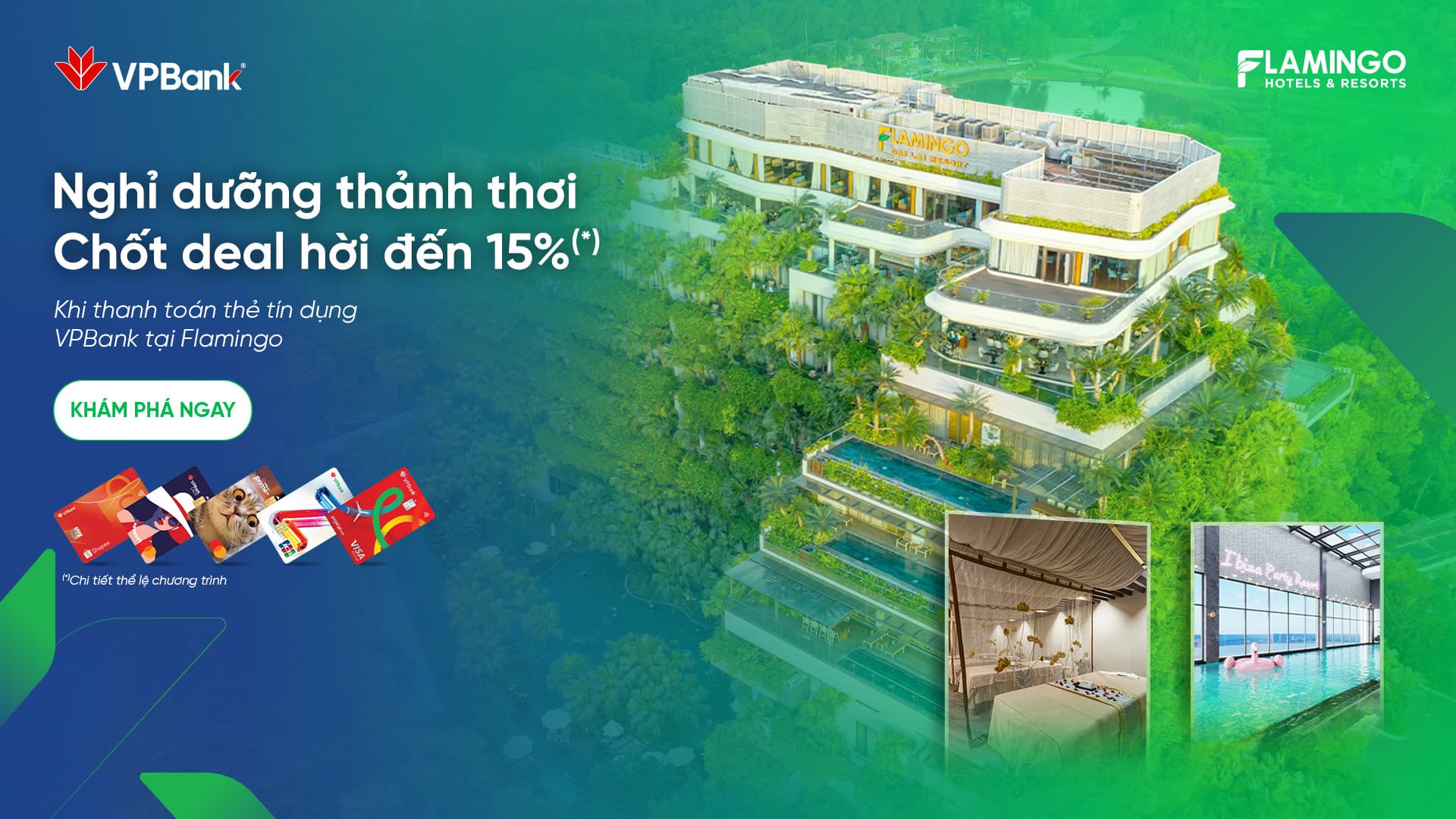 Đặc quyền nghỉ dưỡng đến 10% tại Flamingo Resort cùng VPBank
