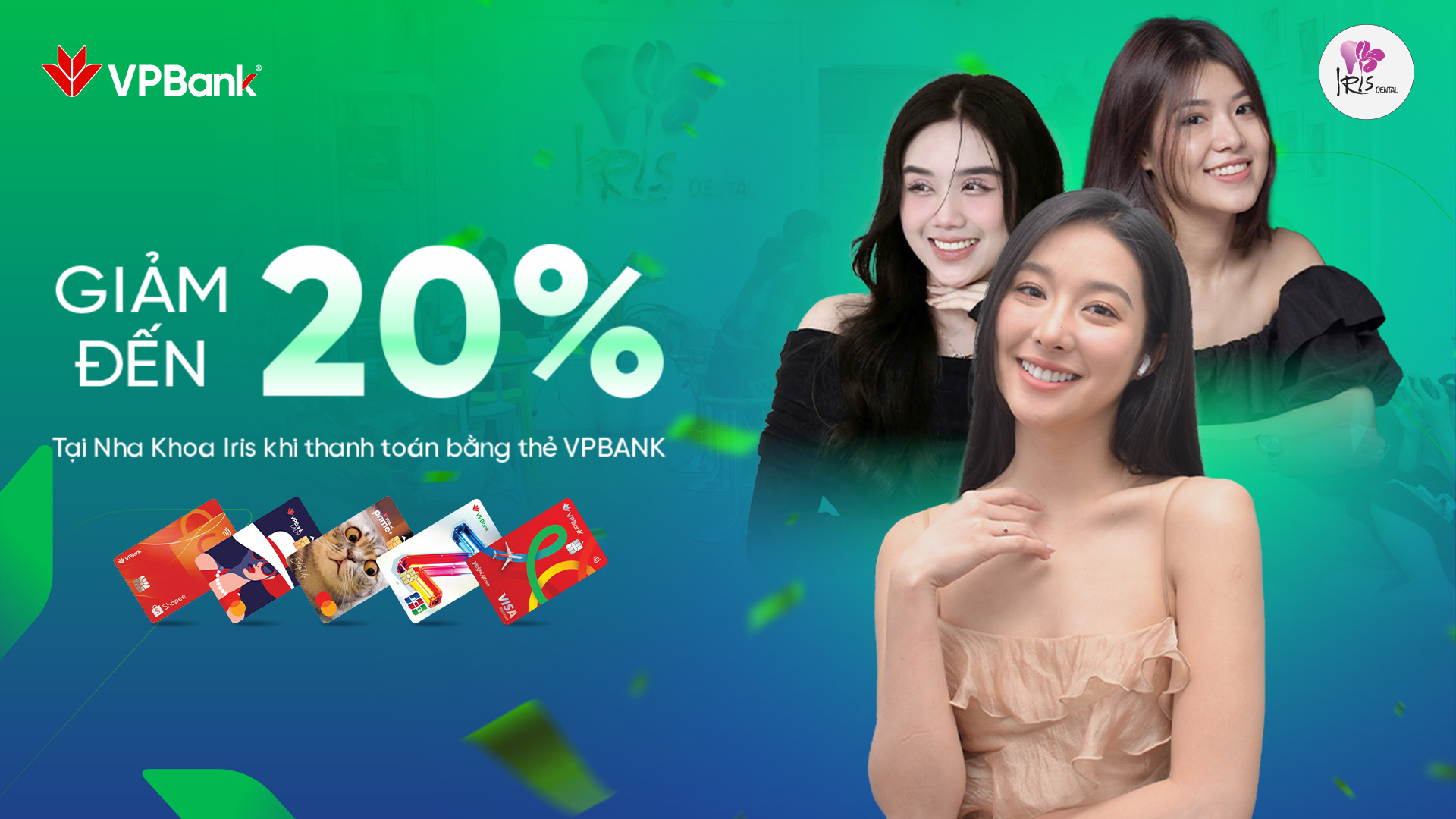 Ưu đãi chi tiêu thẻ VPBank tại Nha Khoa Iris