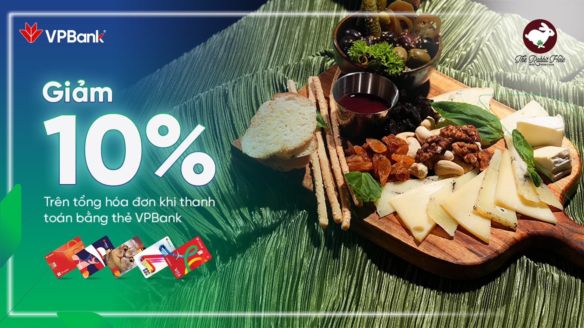 Ưu đãi chi tiêu thẻ VPBank tại The rabbit hole irish sports bar Sài Gòn & Phú Quốc