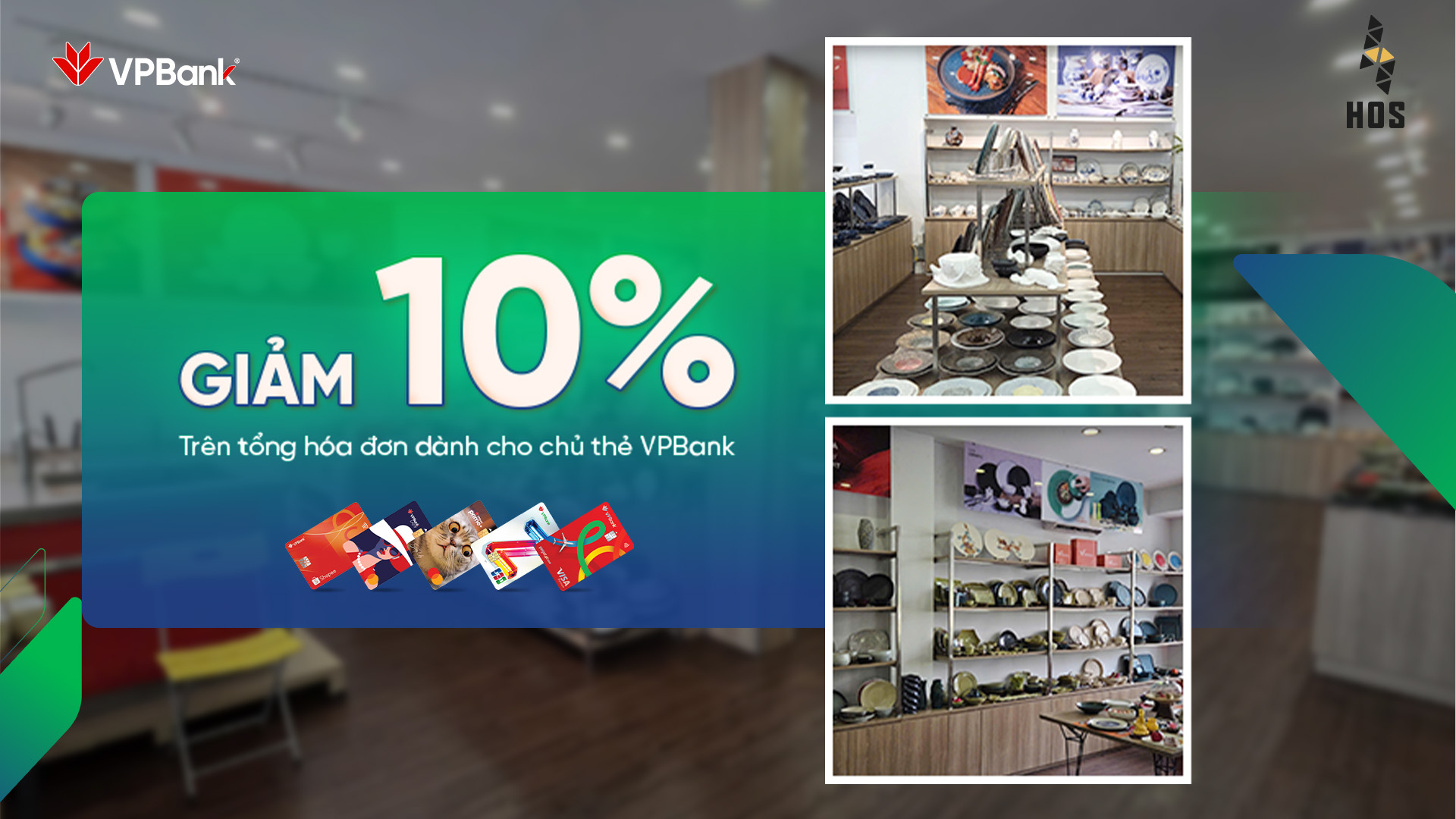 Sưu tầm Gốm sứ với ưu đãi đến 10% tại V Horeca khi thanh toán bằng thẻ VPBank