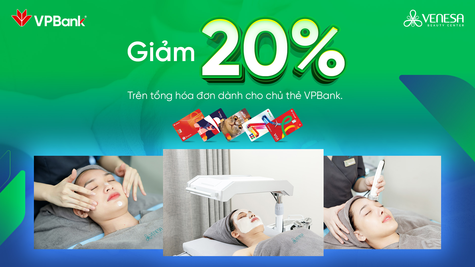 Nâng Tầm Trải Nghiệm Làm Đẹp với ưu đãi đến 20% tại Venesa Beauty Center dành cho chủ thẻ VPBank