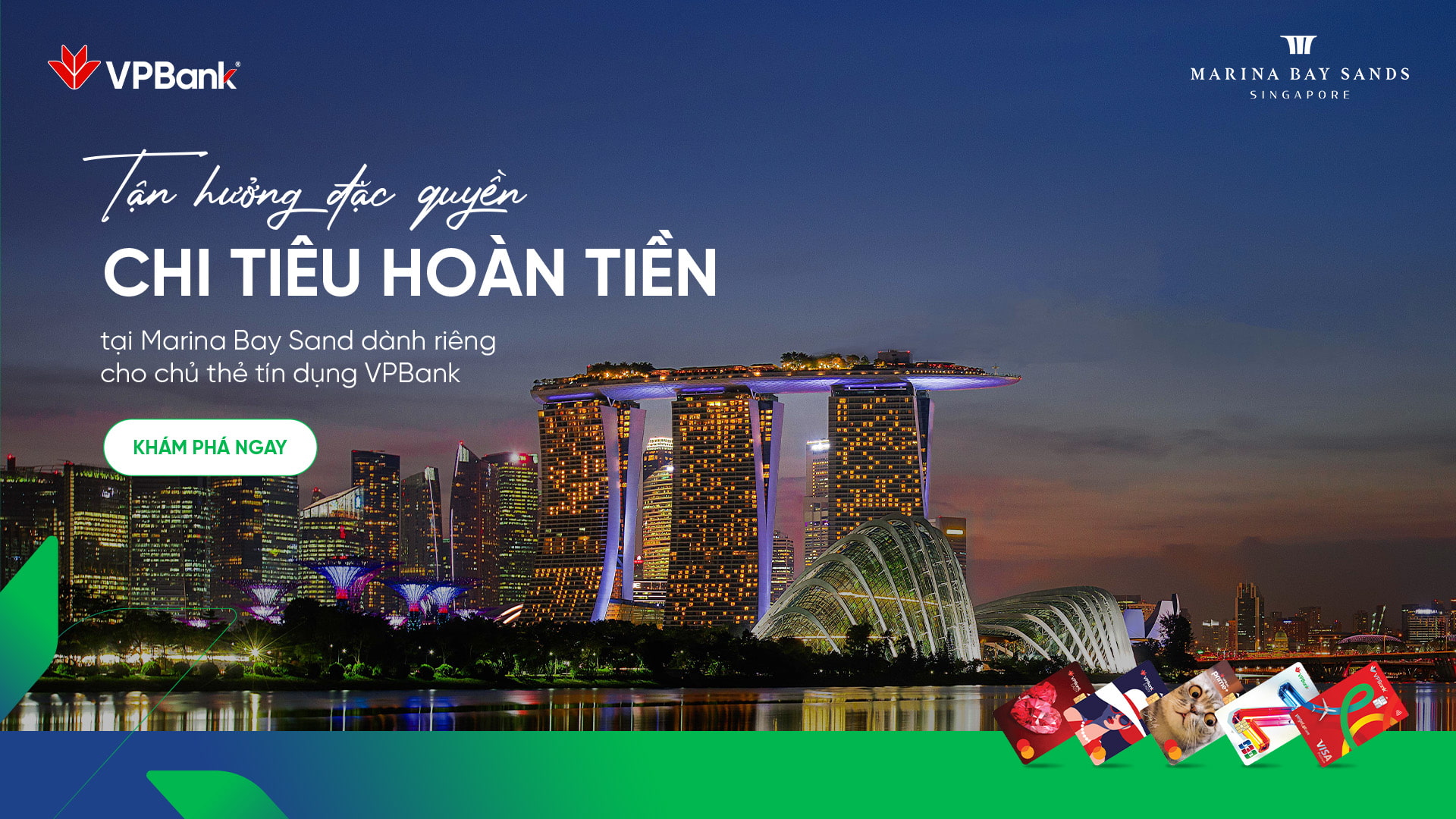 Đặc quyền ưu đãi hoàn tiền hấp dẫn tại Marina Bay Sands