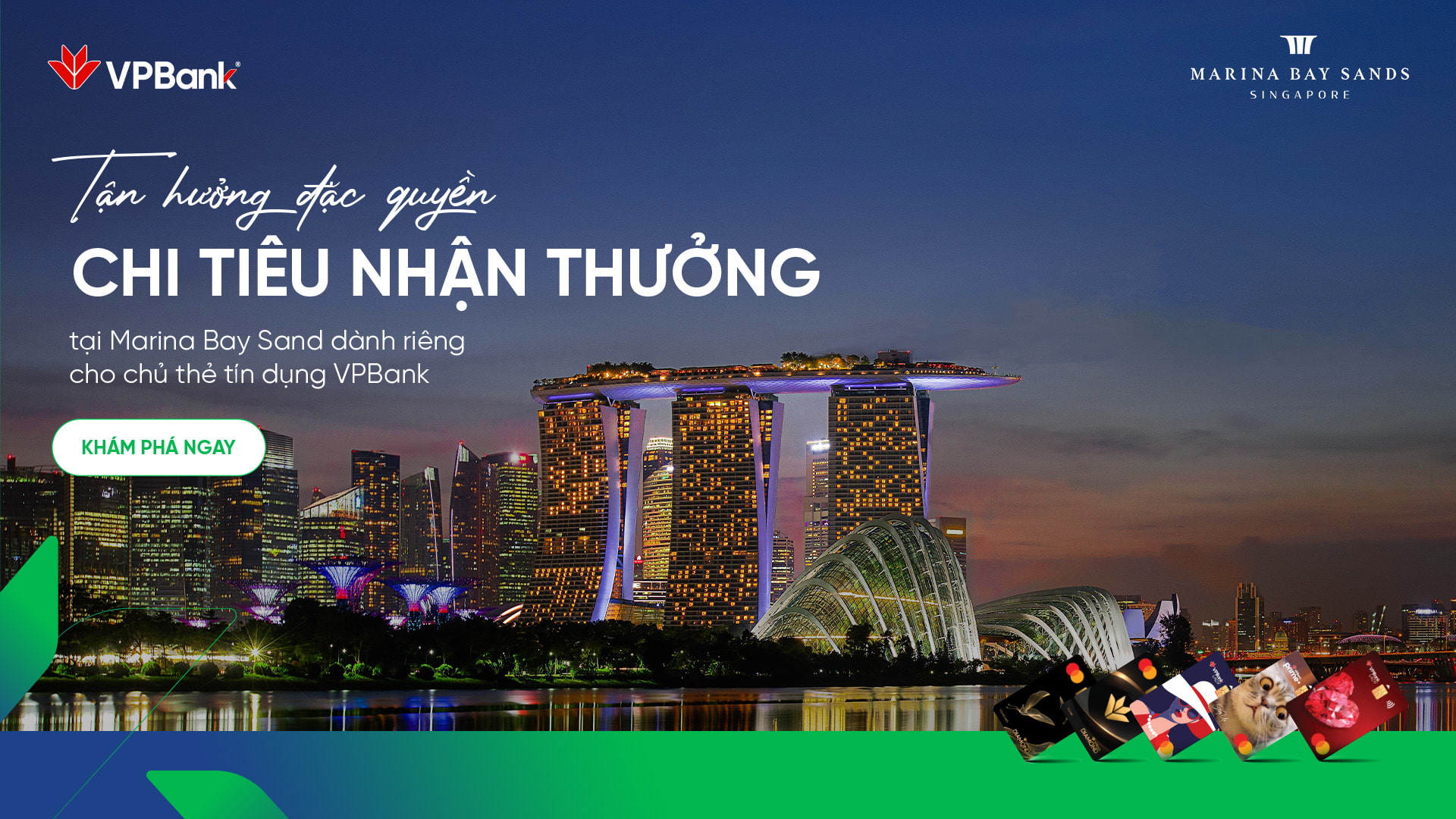 Đặc quyền ưu đãi chi tiêu nhận thưởng tại Marina Bay Sands