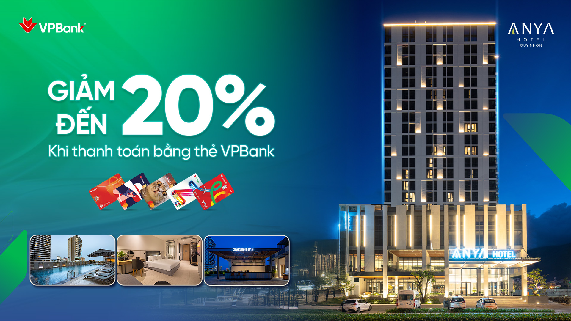 Anya Hotel Quy Nhon: Giảm đến 20% khi thanh toán bằng thẻ VPBank