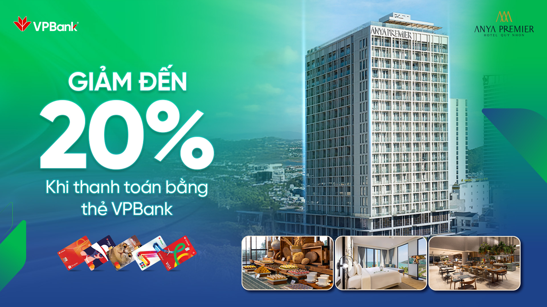 Anya Premier Hotel Quy Nhon: Giảm đến 20% khi thanh toán bằng thẻ VPBank