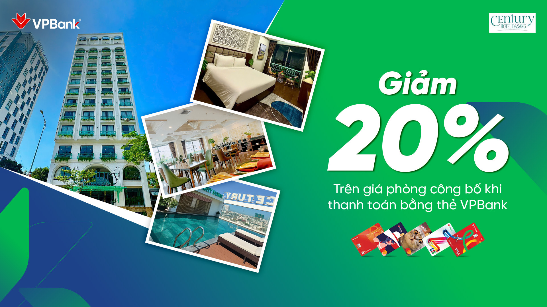 Ưu đãi chi tiêu thẻ VPBank tại Century Hotel Danang