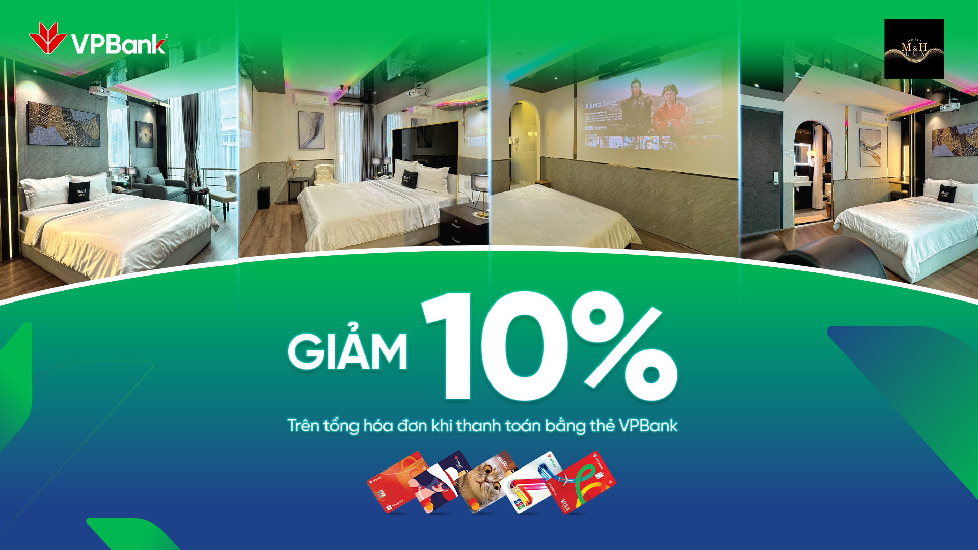 Ưu đãi chi tiêu thẻ VPBank tại Hotel M&H