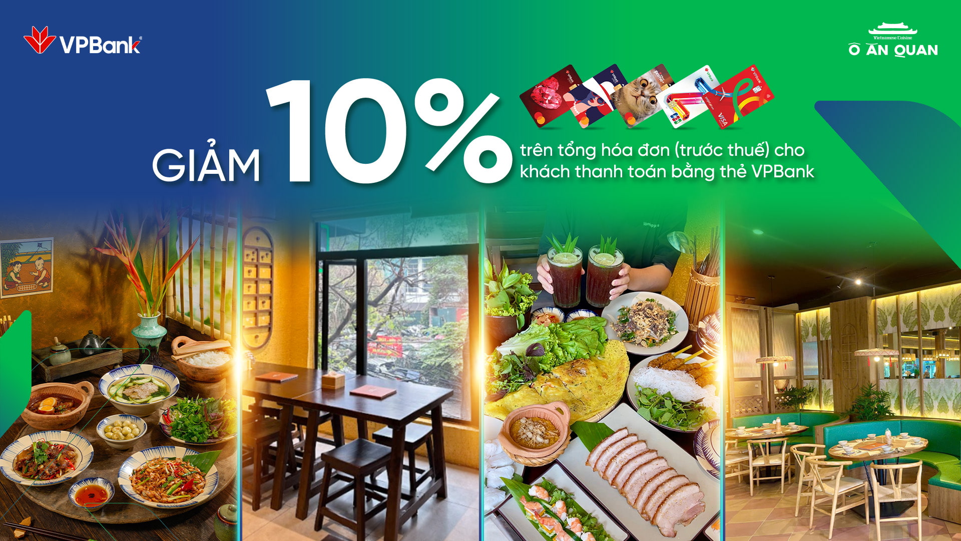 Ưu đãi đến 10% tại Ô Ăn Quan khi thanh toán bằng thẻ VPBank