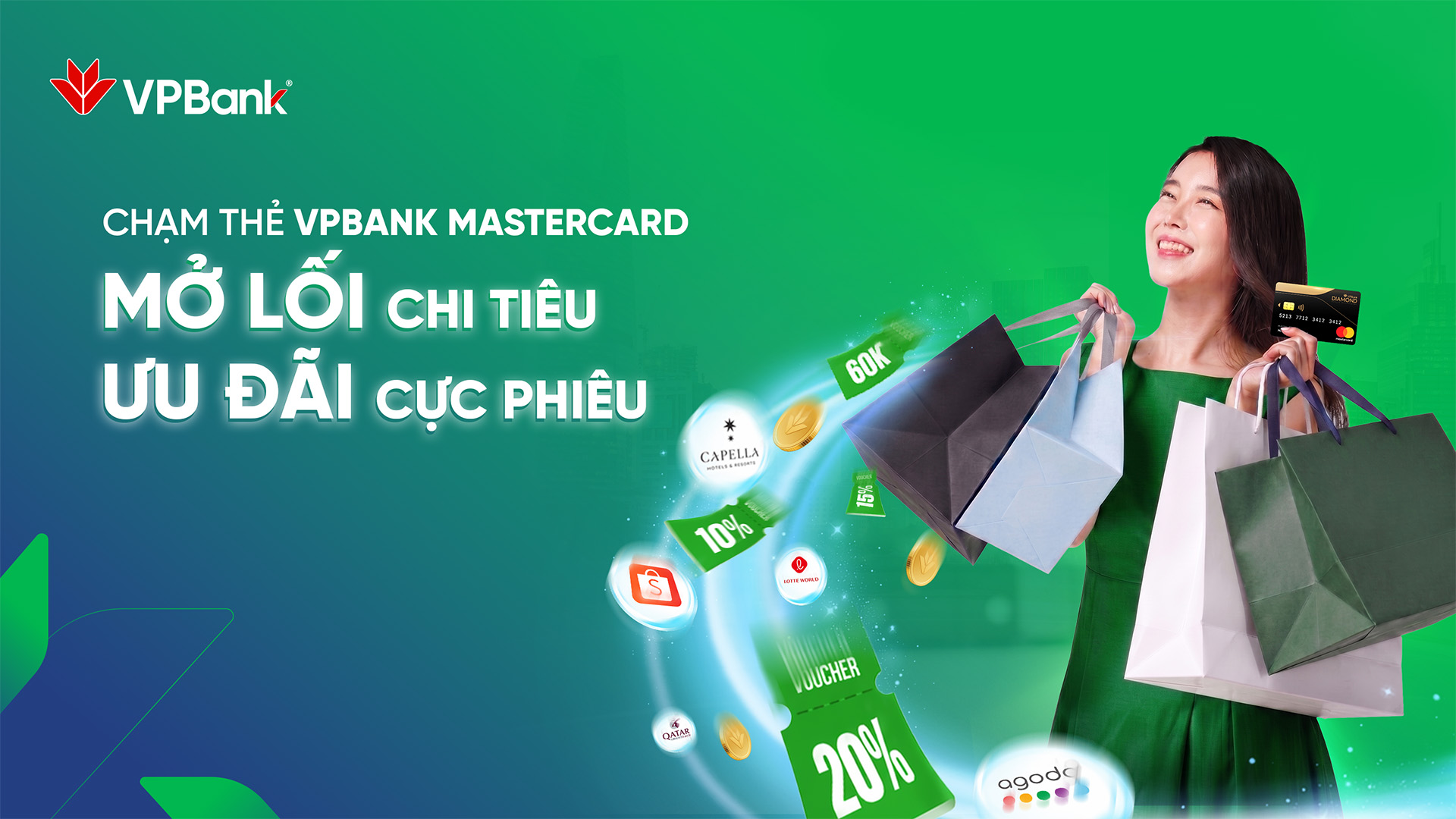 Quẹt thẻ ghi nợ VPBank Mastercard nhận ưu đãi